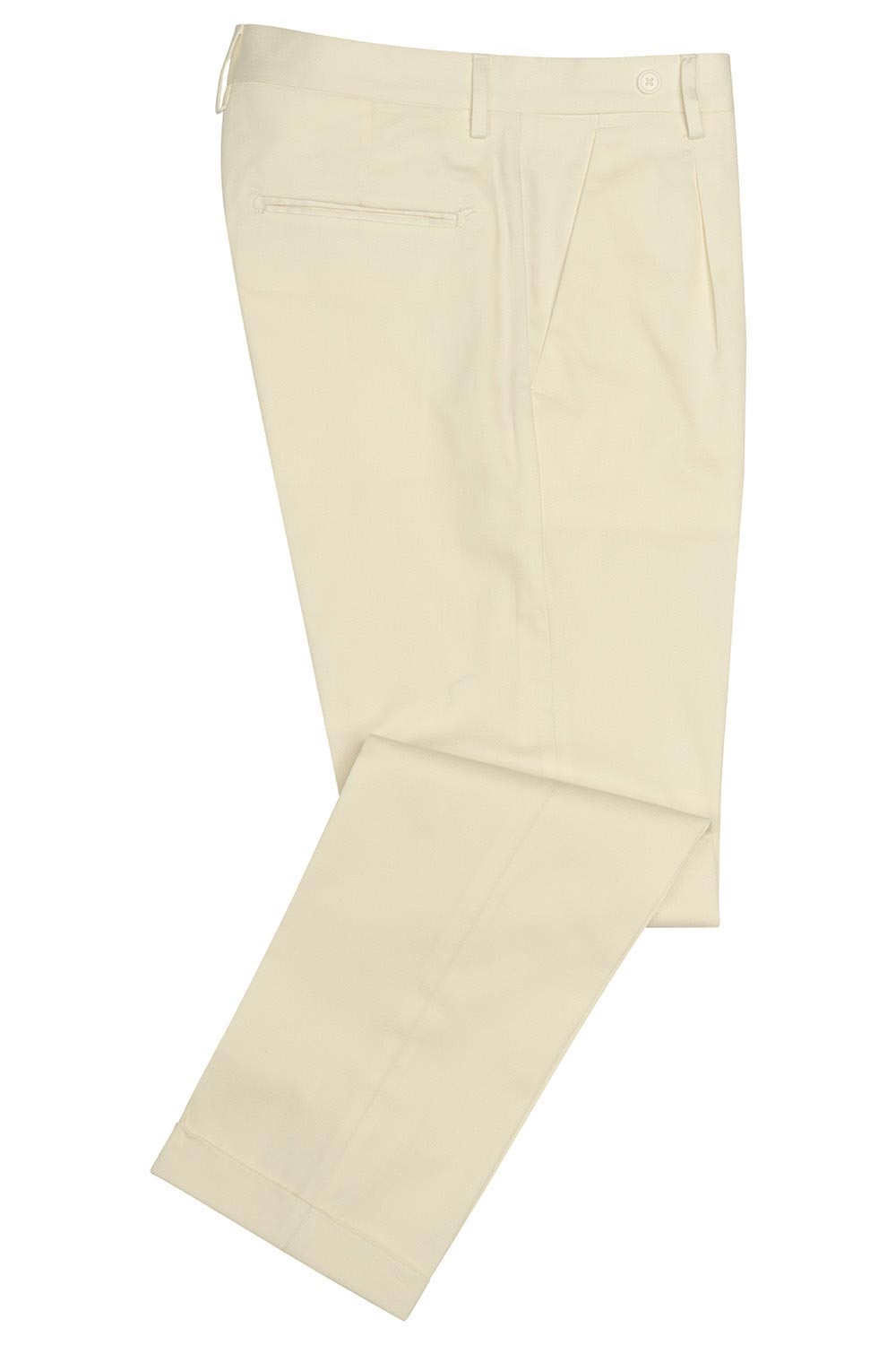 Pantaloni slim albi uni