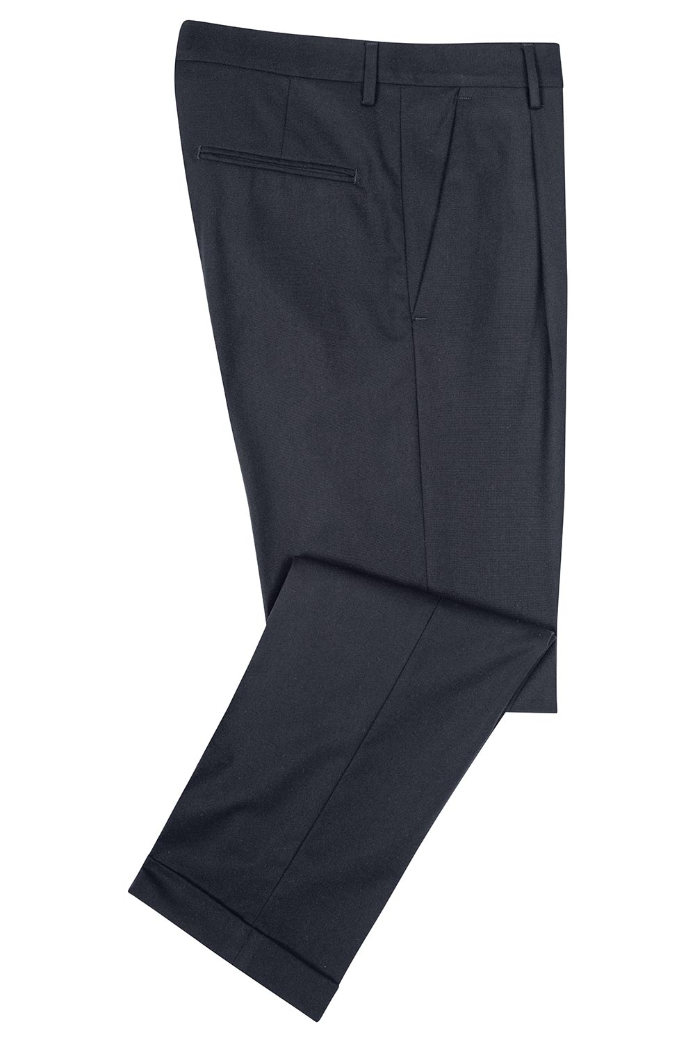 Pantaloni slim albastri uni