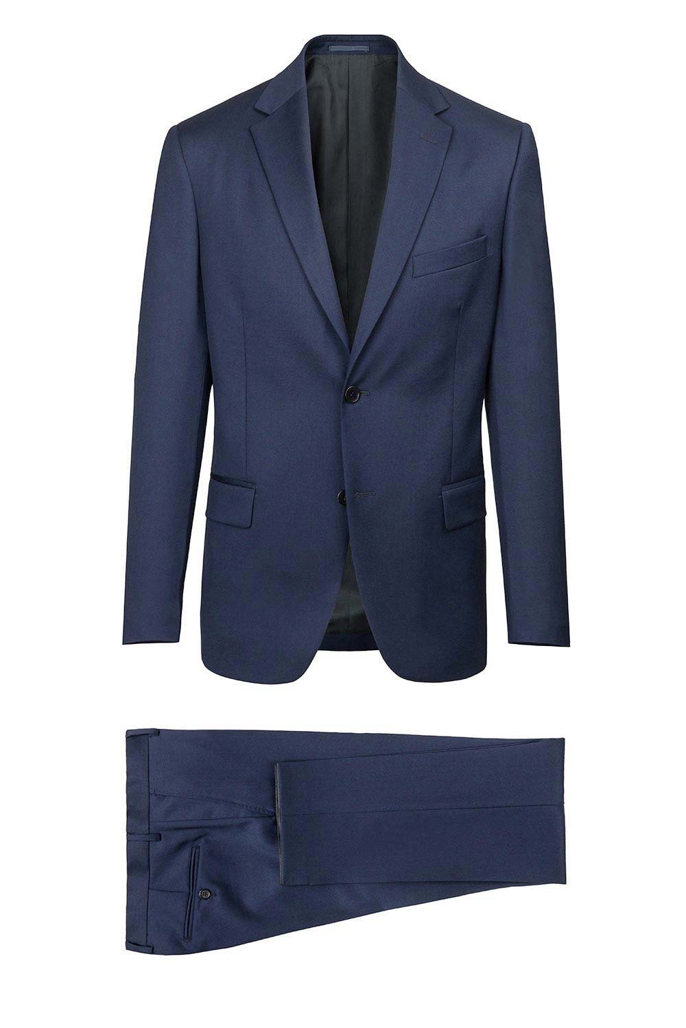 Costum slim conti albastru uni