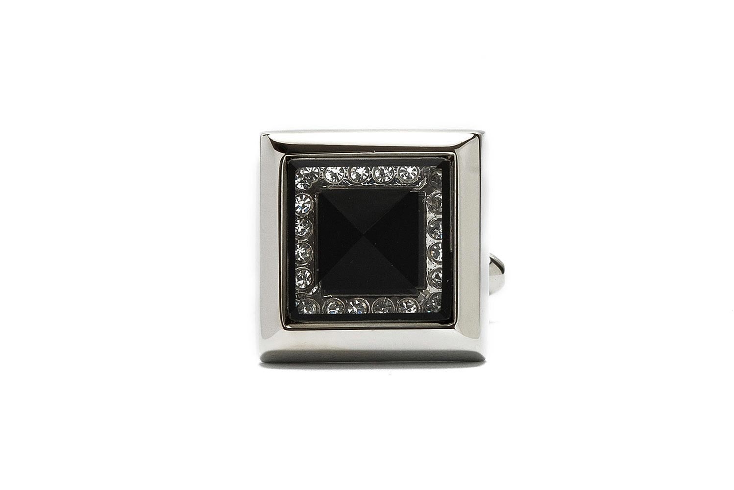 Butoni argintii patrati