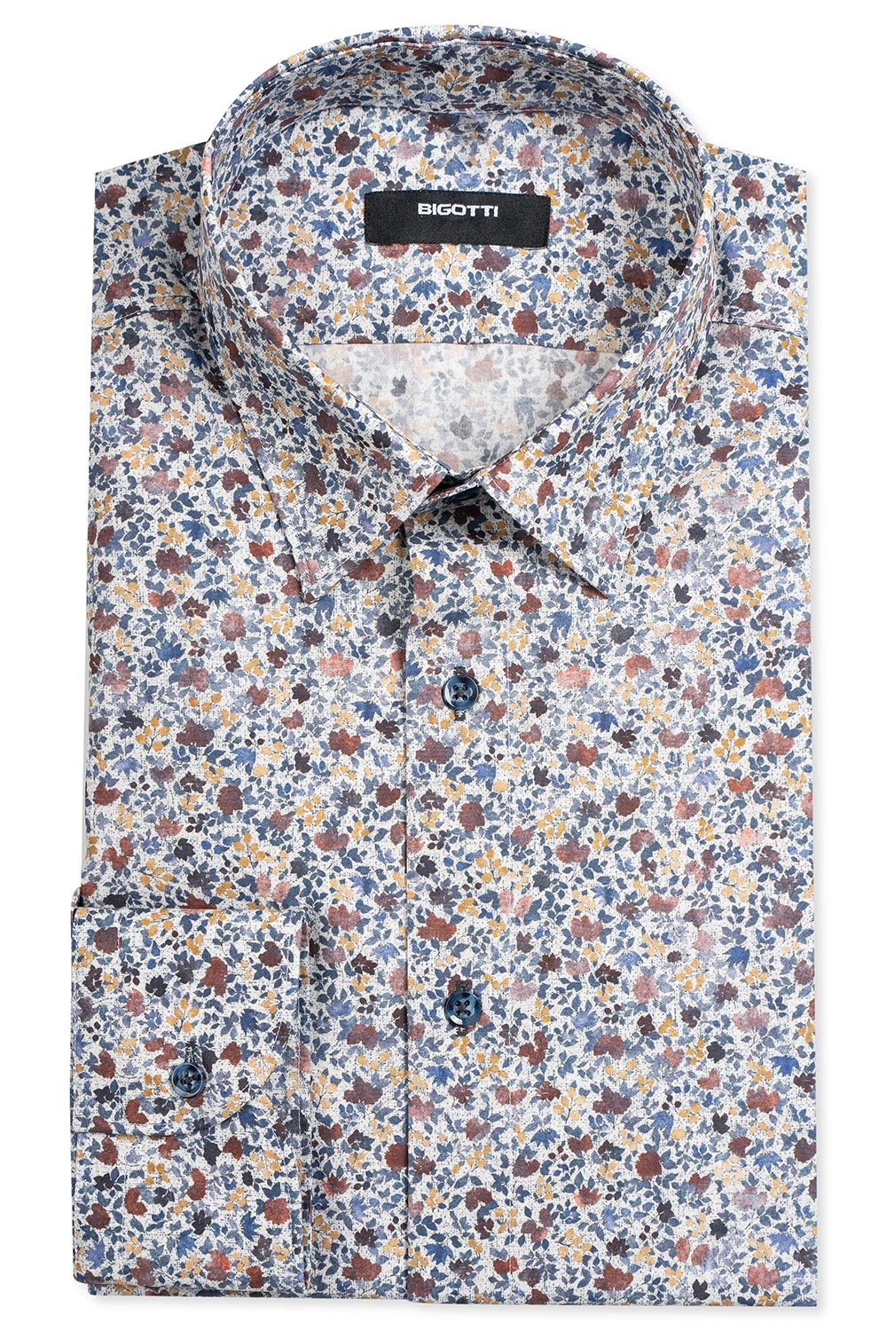 Camasa slim alba print floral