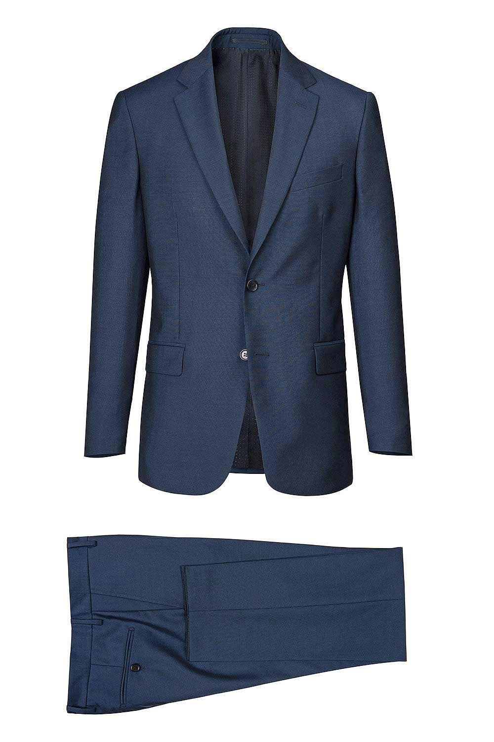 Costum slim conti albastru uni