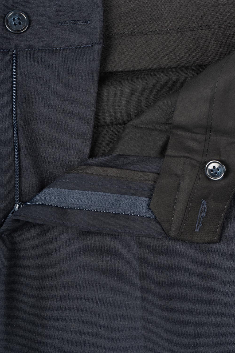 Pantaloni slim bleumarin uni