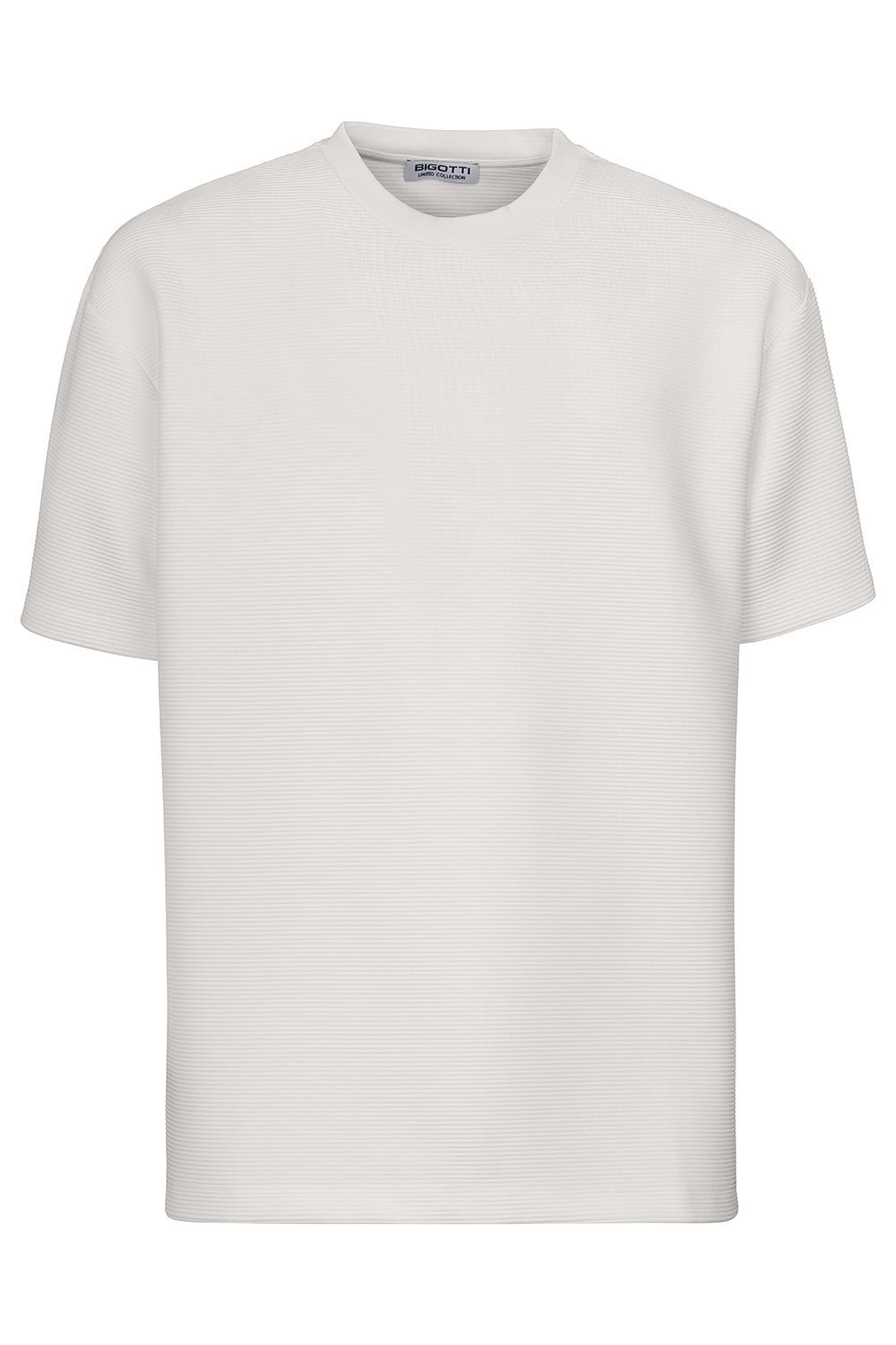 Tricou oversize alb guler rotund