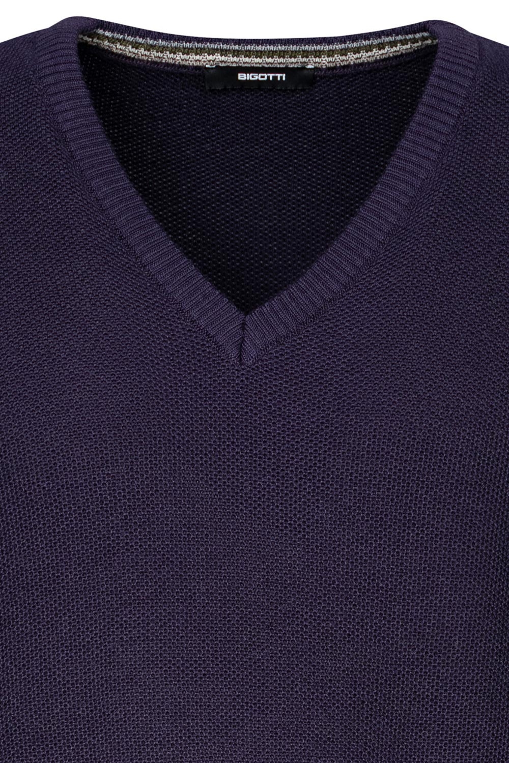 Pulover slim mov guler in v