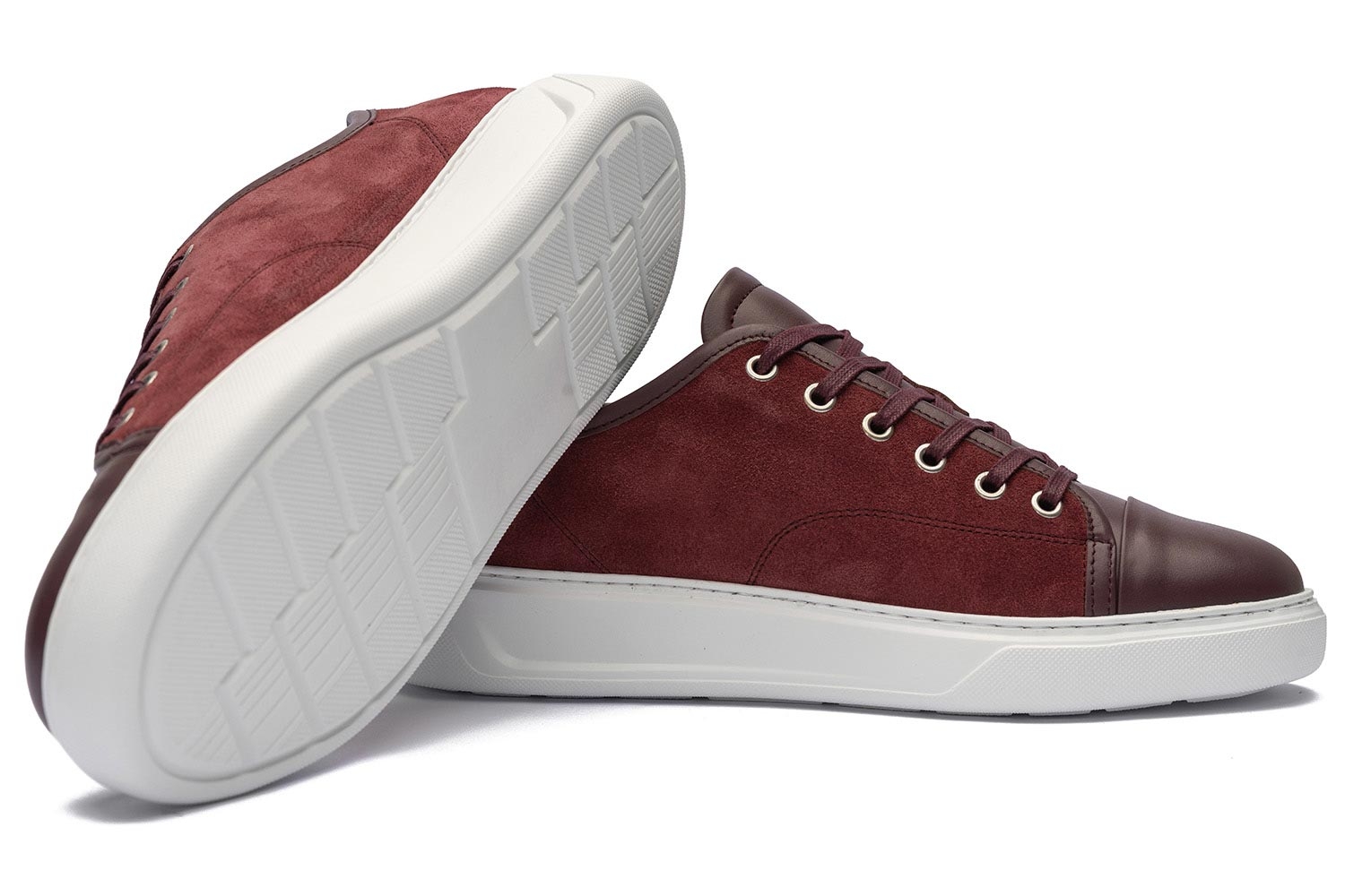 Sneakers grena piele naturala