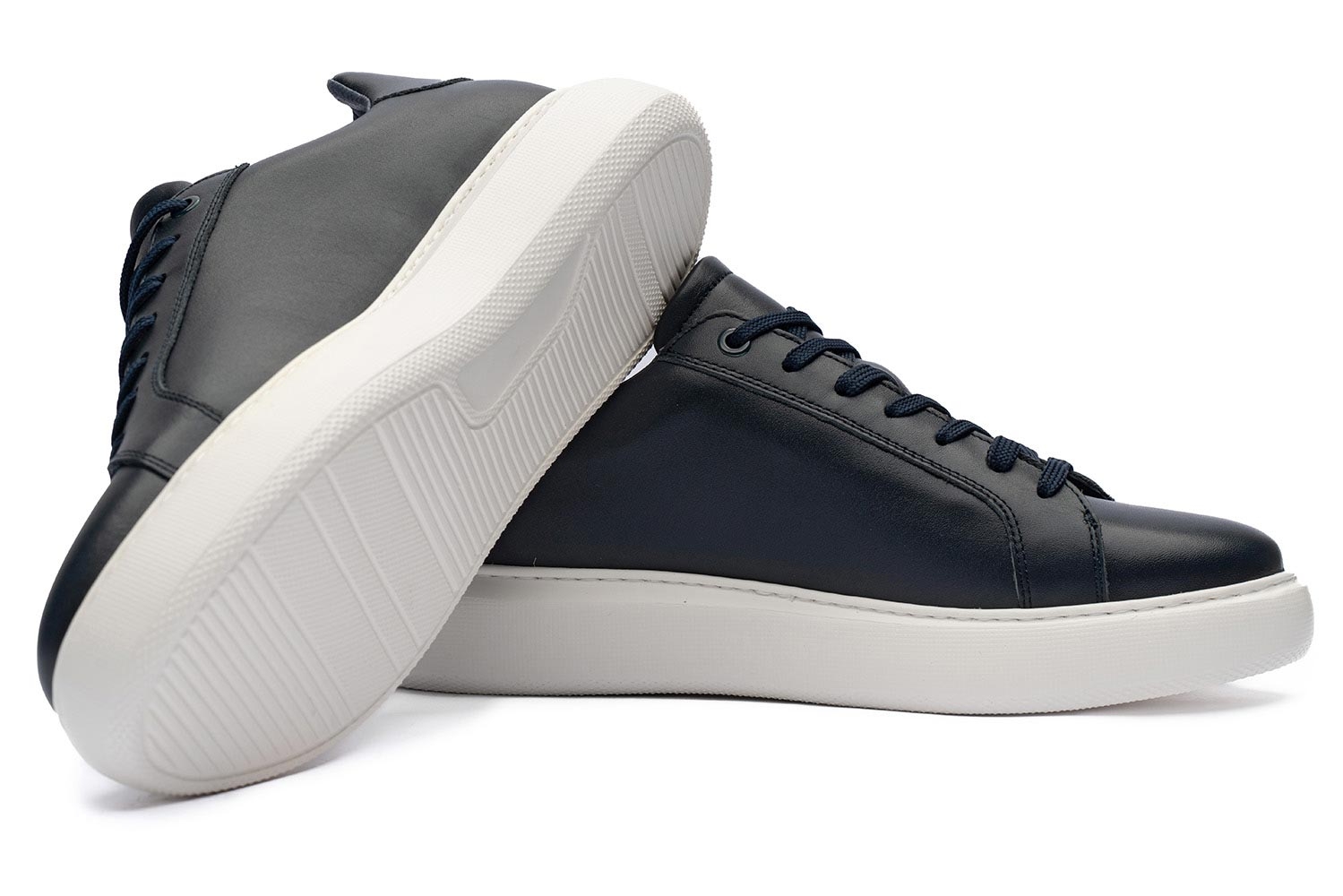 Sneakers bleumarin piele naturala