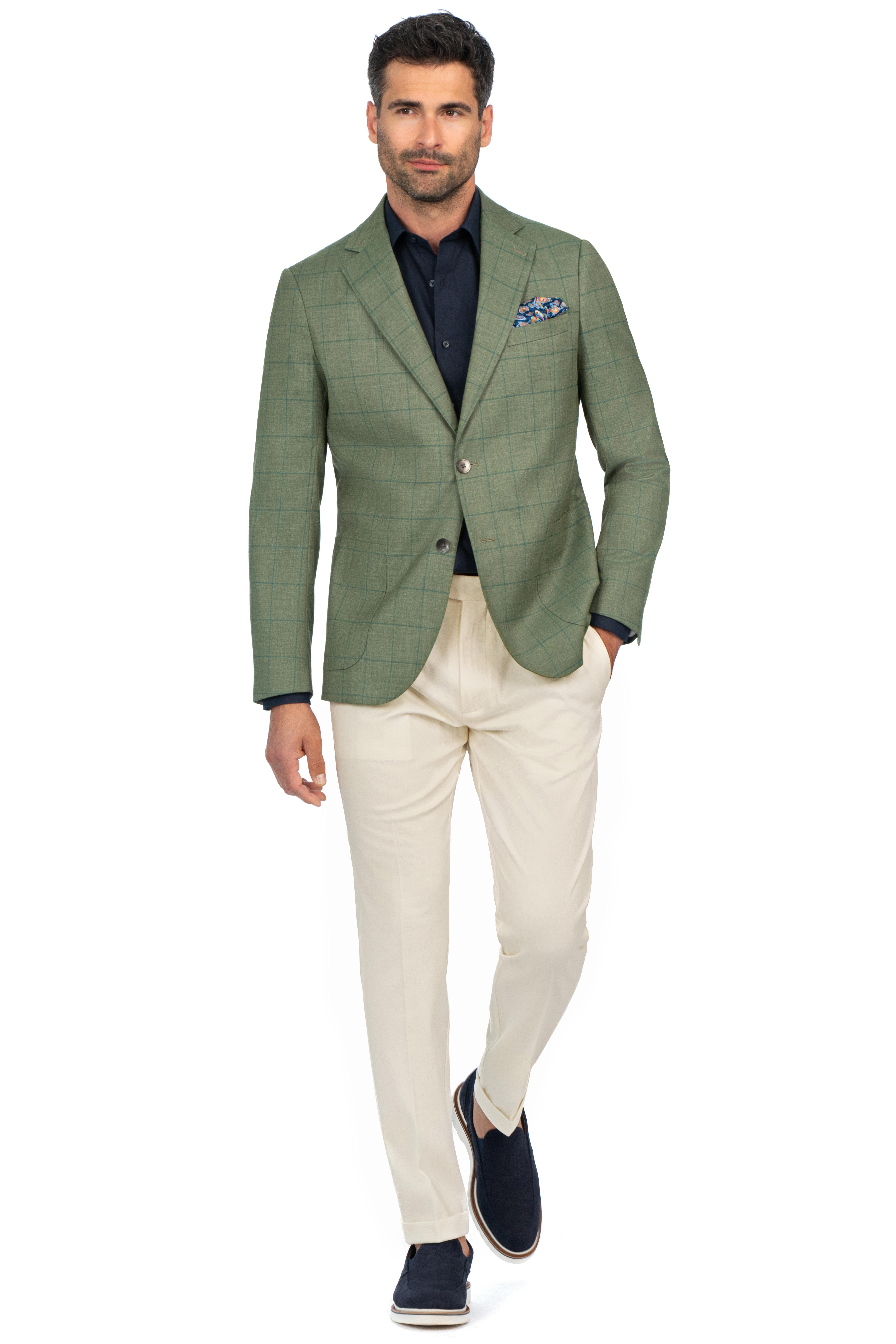 Pantaloni slim albi uni