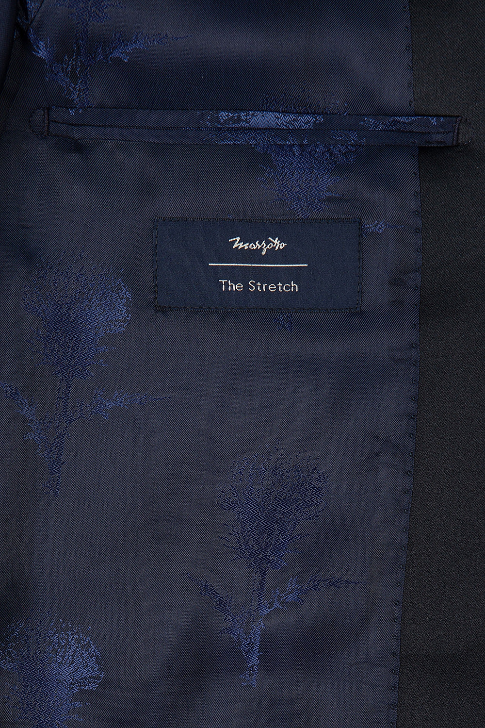 Costum slim mondrian bleumarin uni