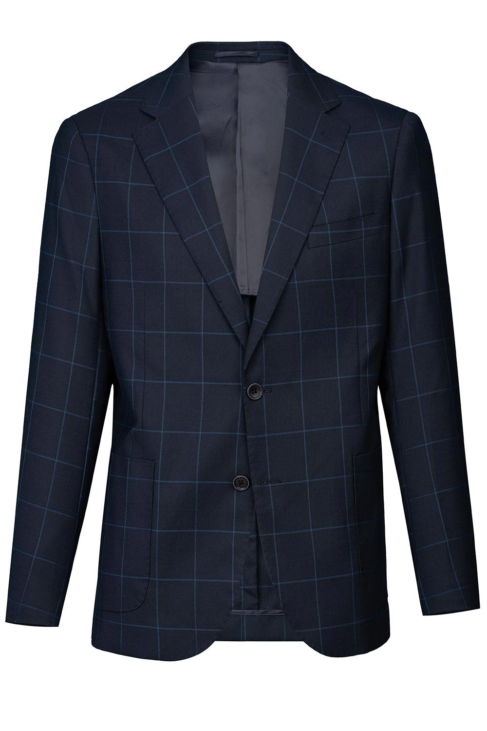 Sacou albastru in carouri