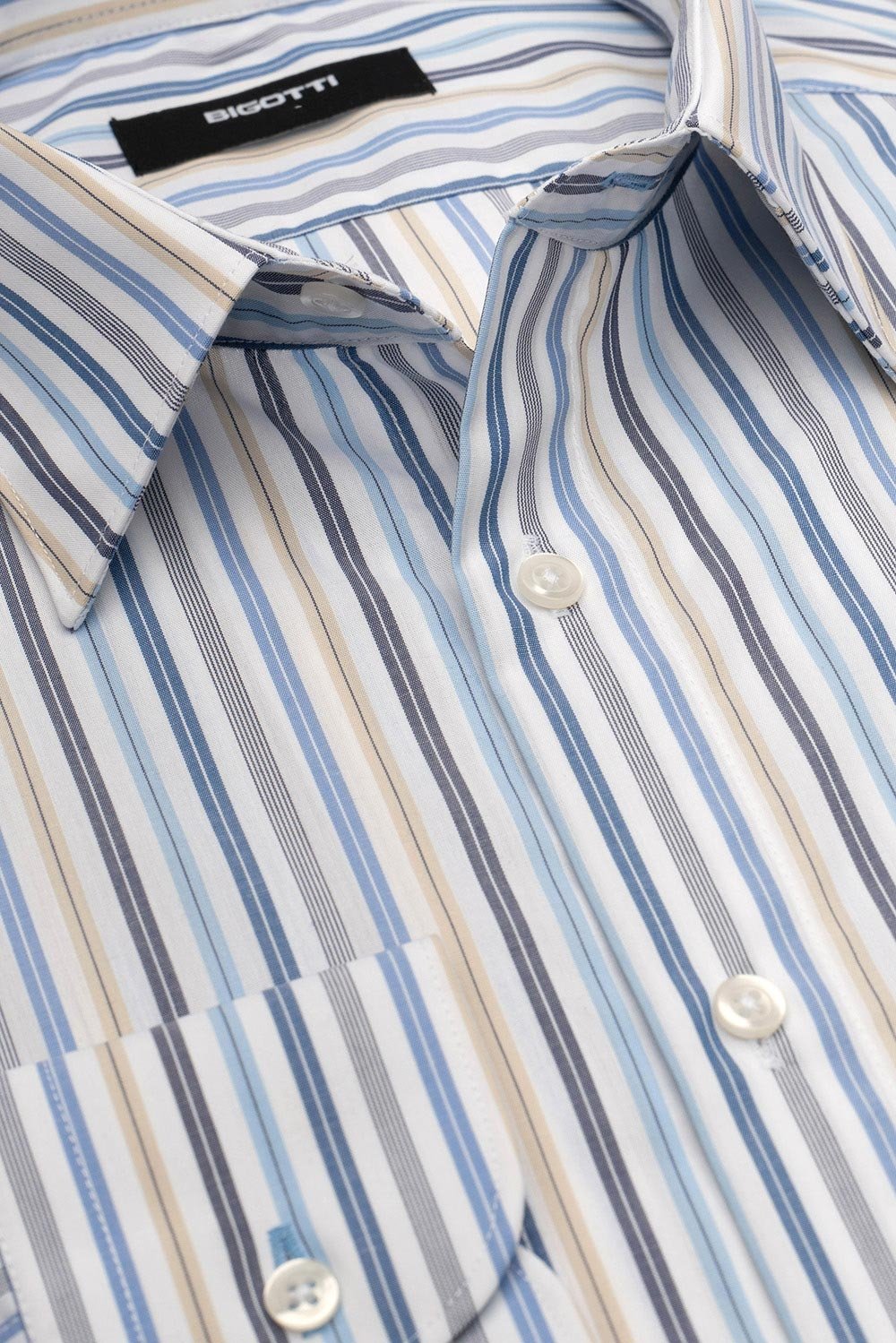 Camasa slim alba cu dungi