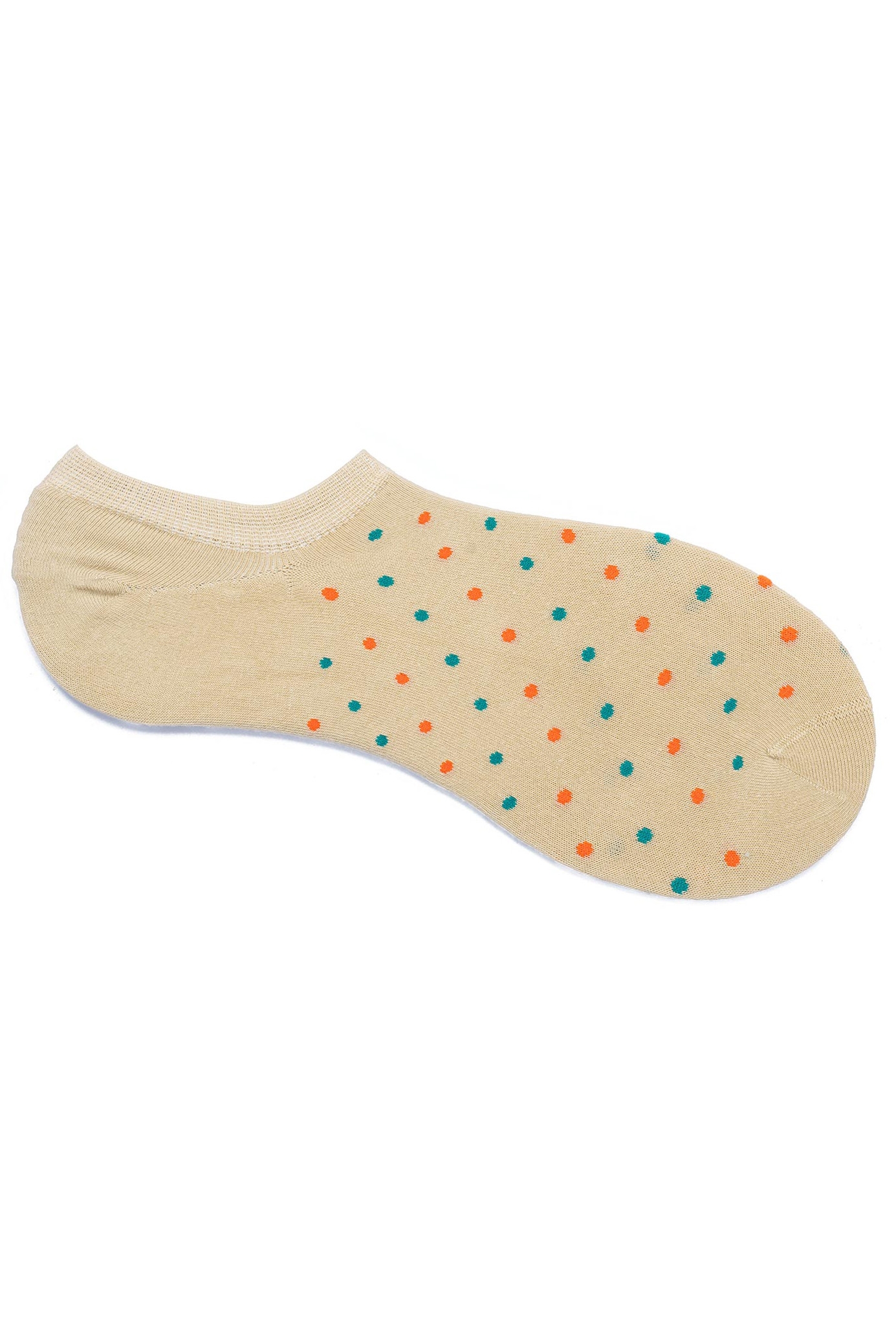 Sosete bej print geometric pentru sneakers