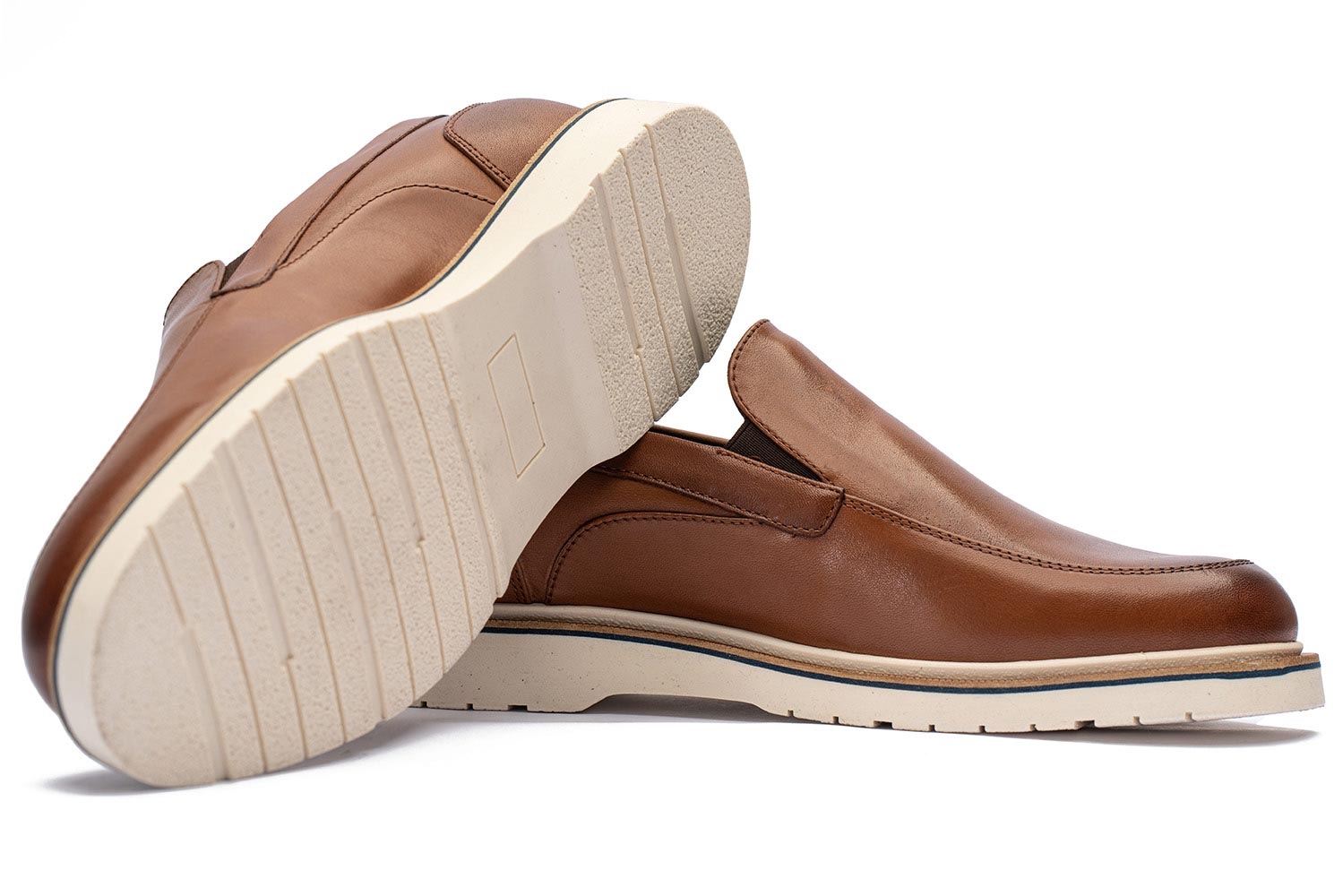 Mocasini maro piele naturala