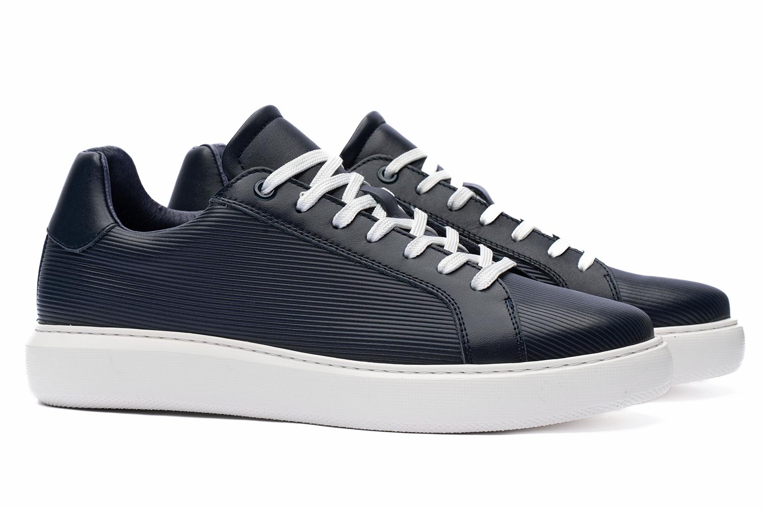 Sneakers bleumarin piele naturala