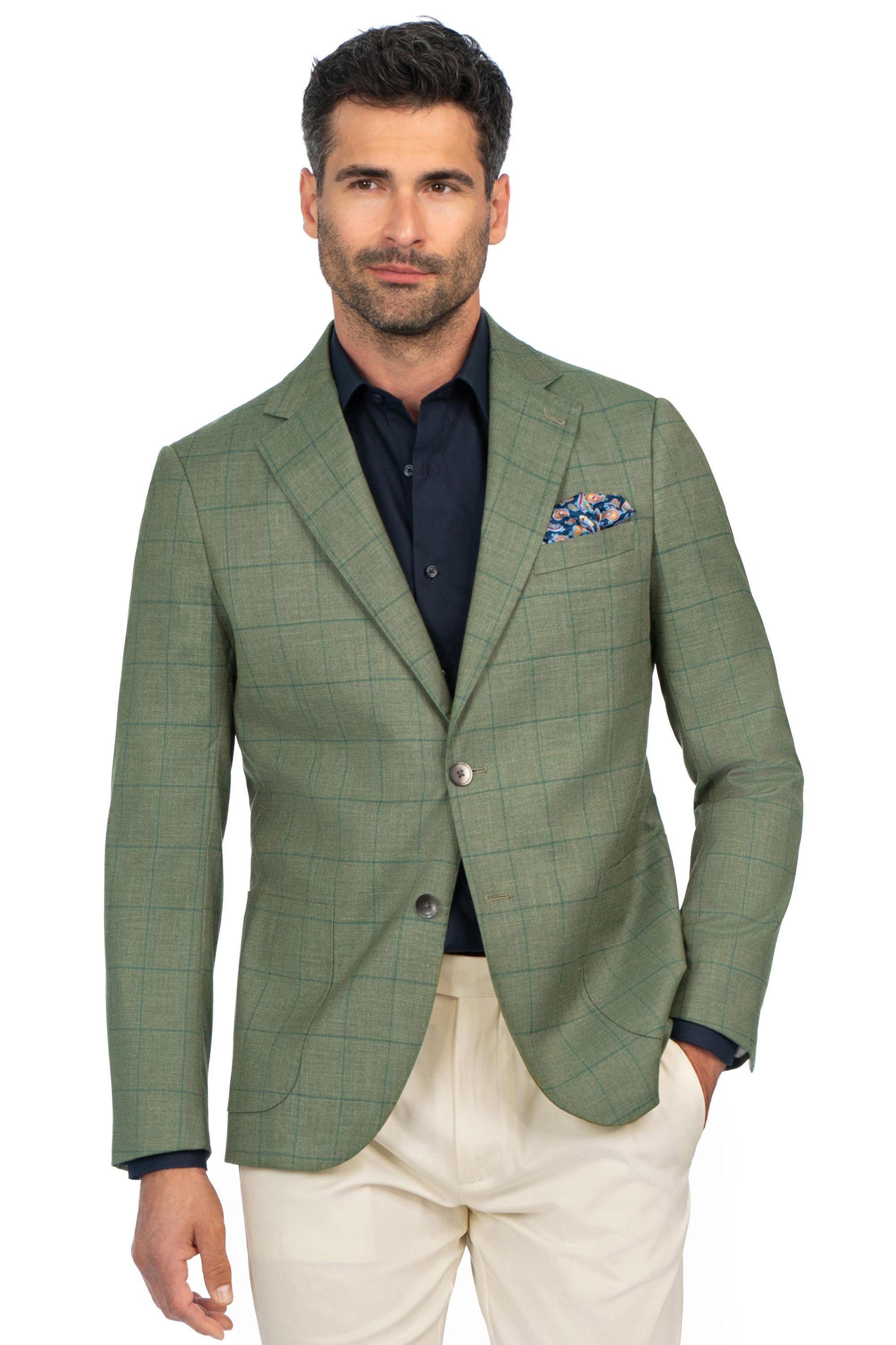 Sacou verde in carouri