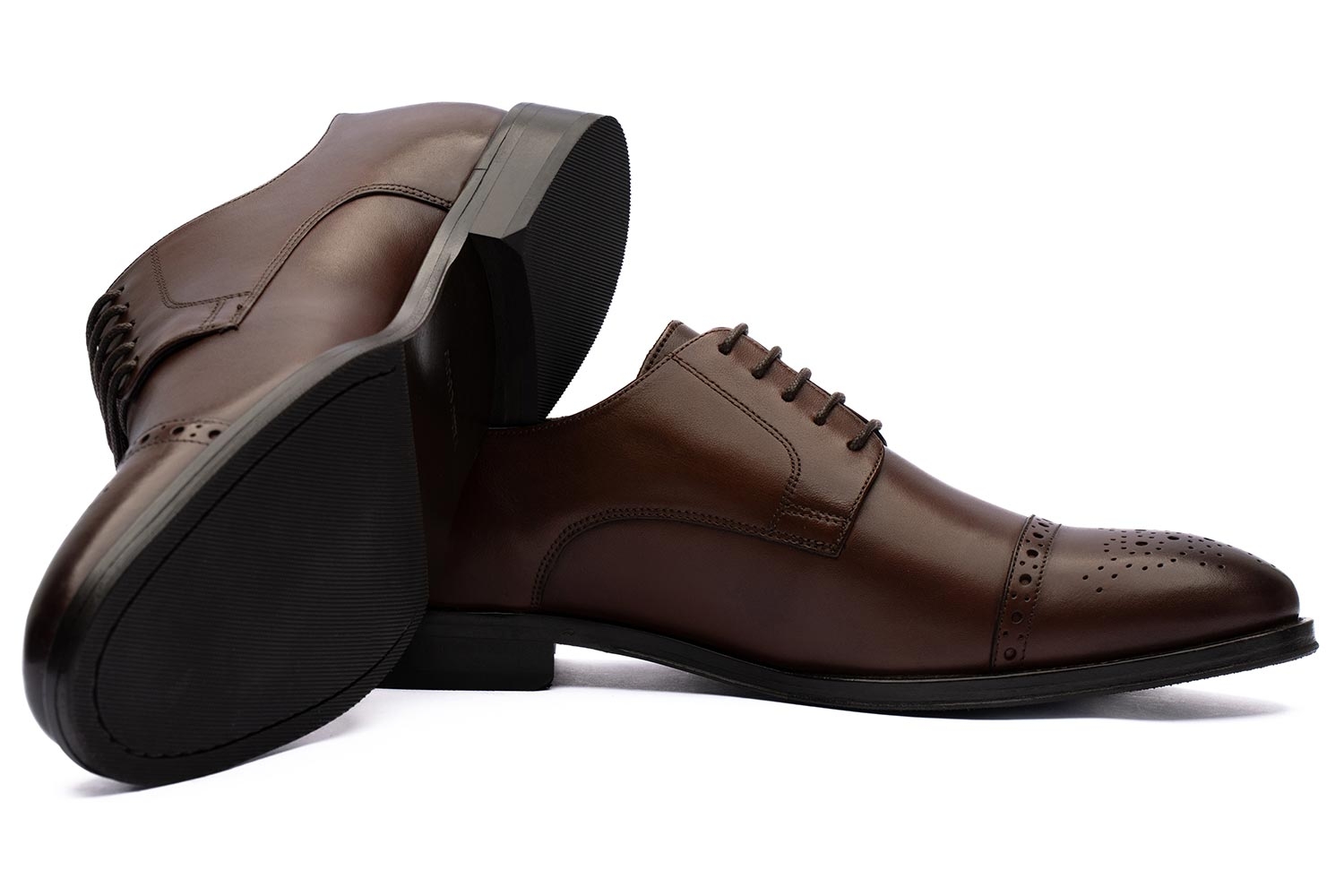 Pantofi maro piele naturala