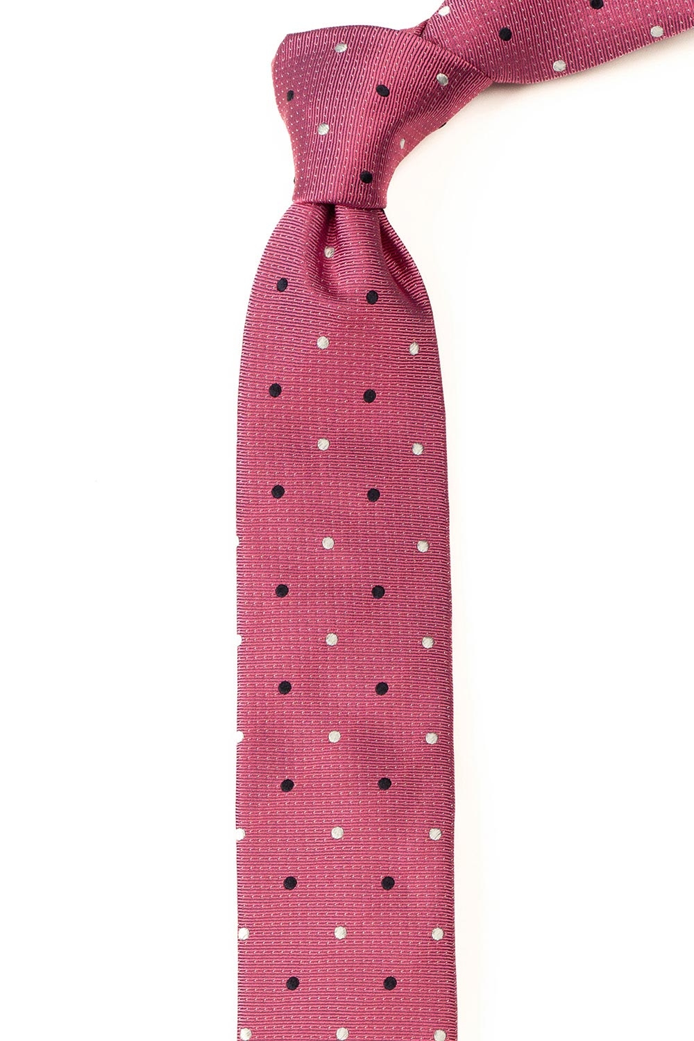 Cravata matase tesuta roz print geometric