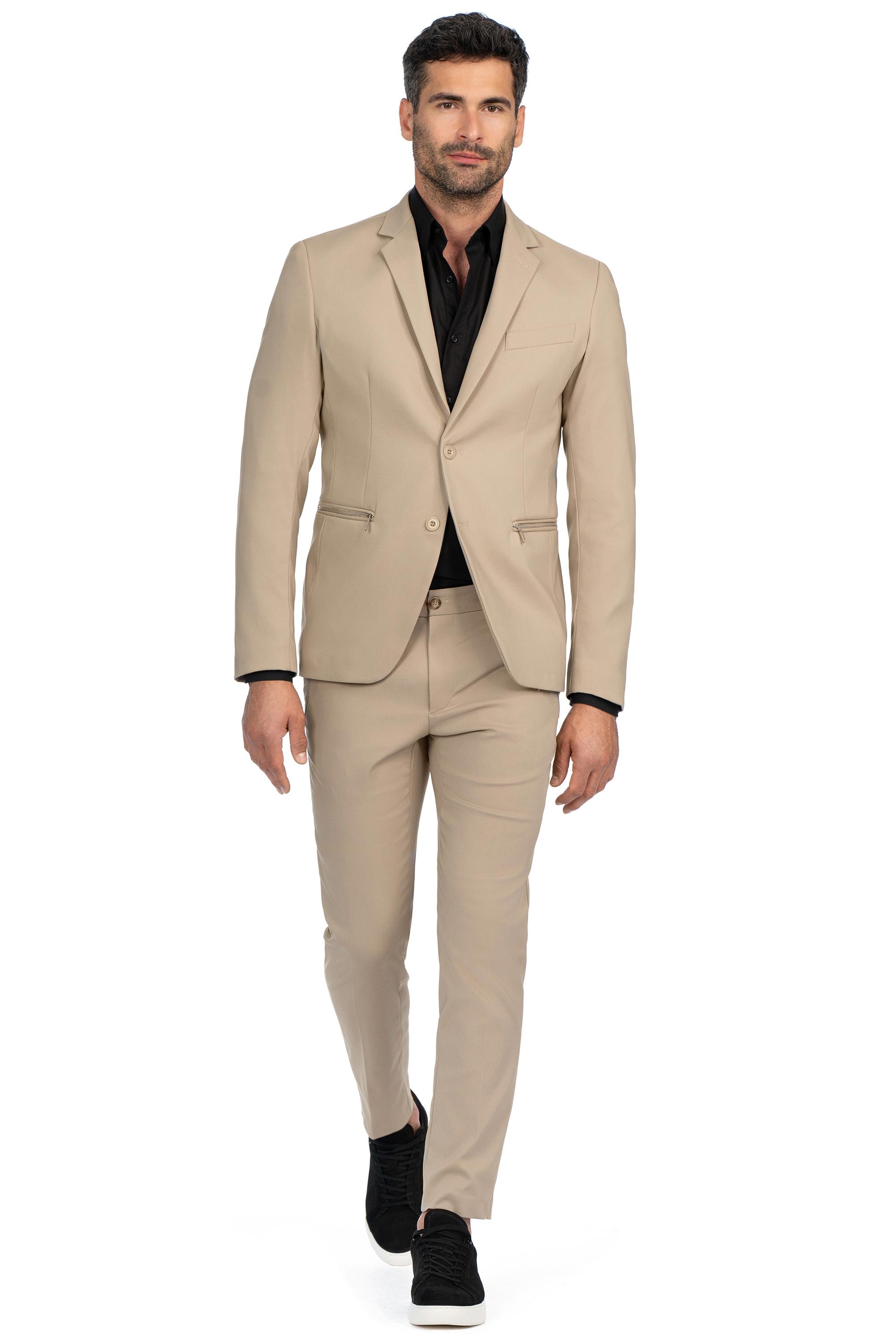 Pantaloni slim grej uni