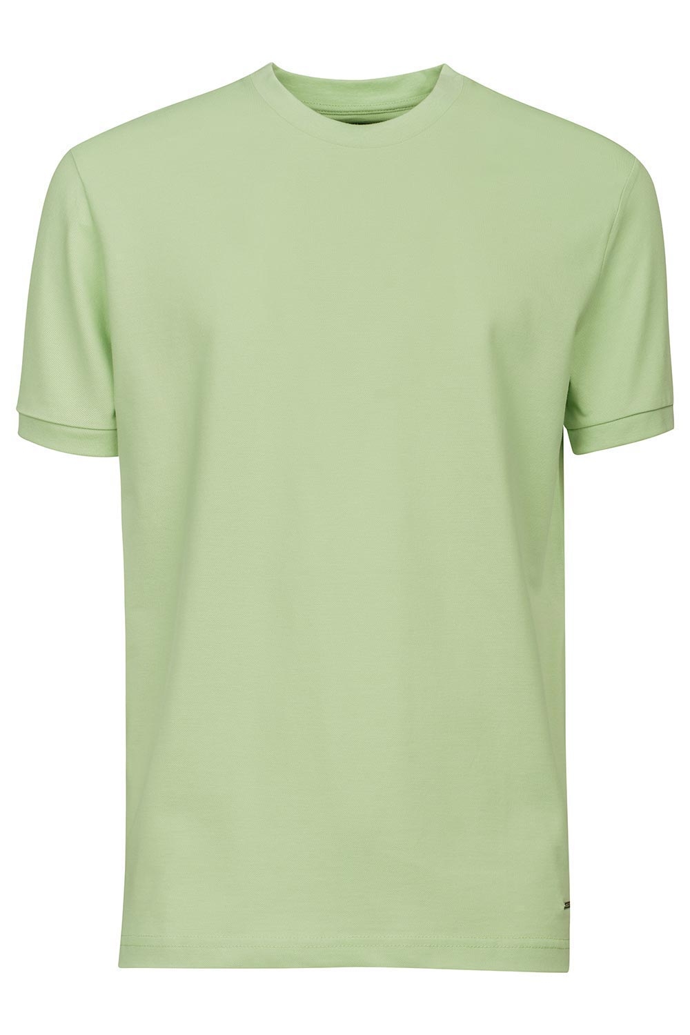 Tricou slim verde guler rotund