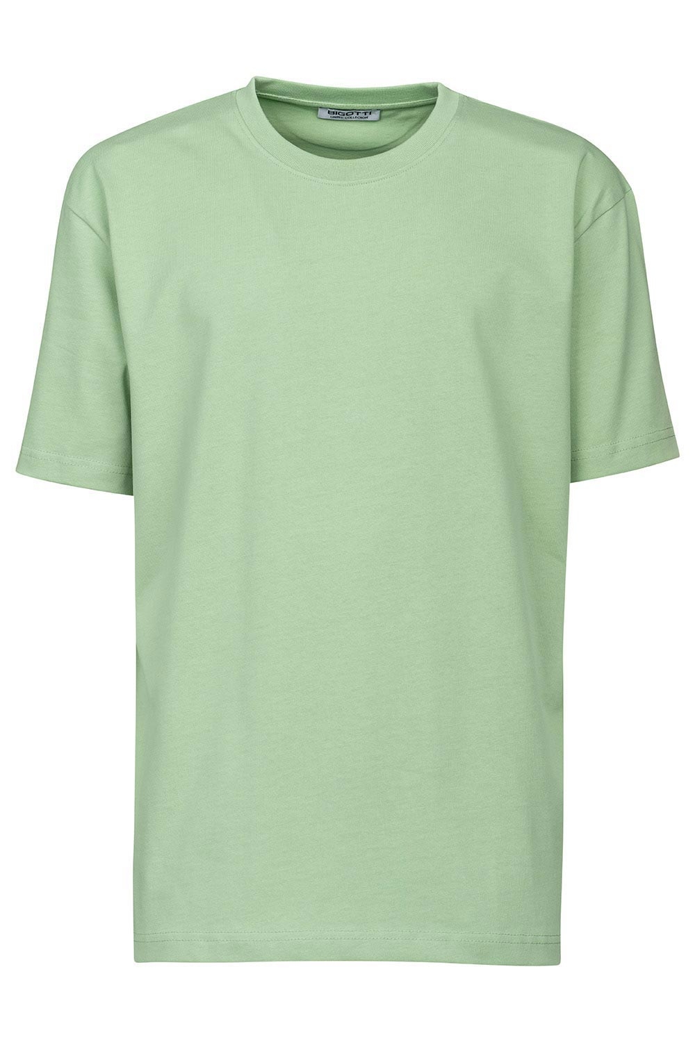 Tricou oversize verde guler rotund