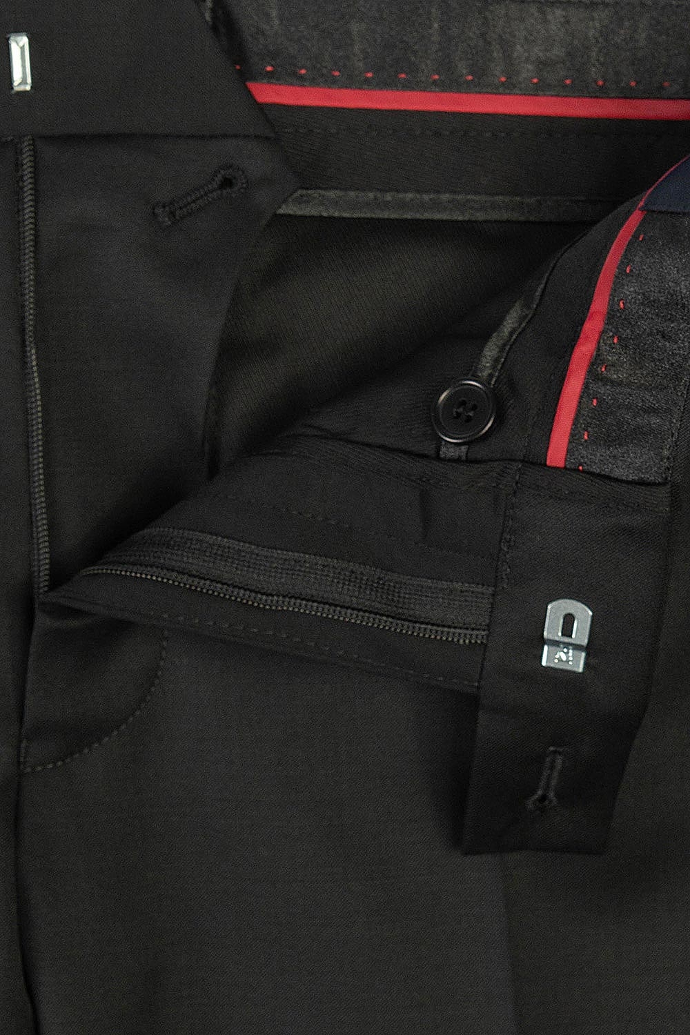 Pantaloni conti slim negri uni