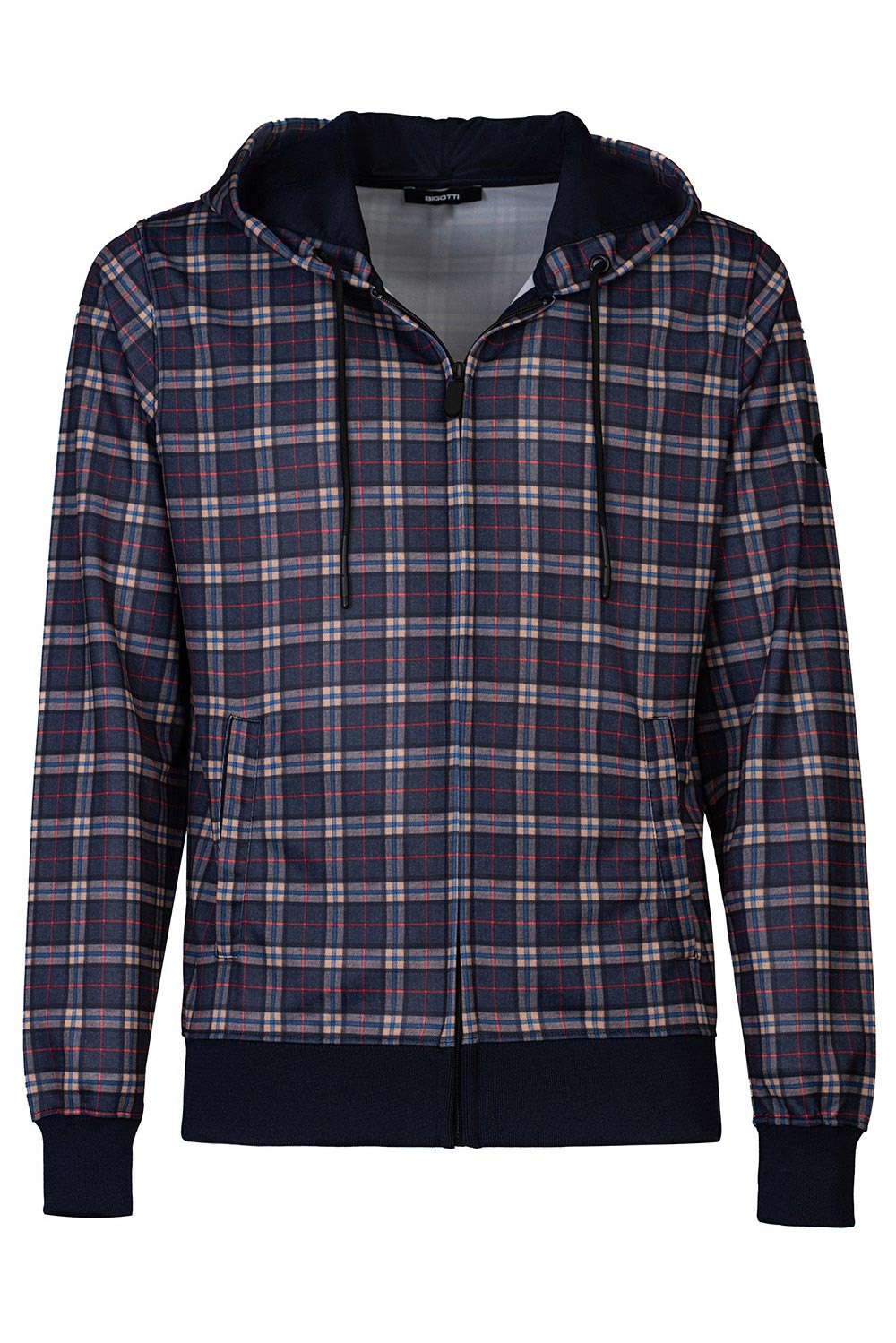 Hanorac slim bleumarin cu gluga