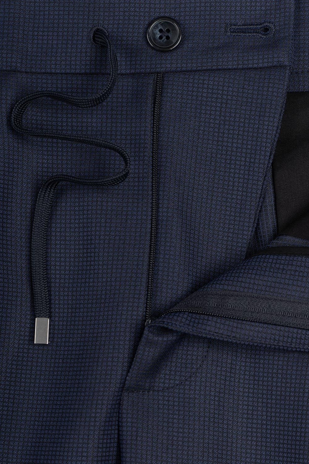 Pantaloni slim bleumarin uni