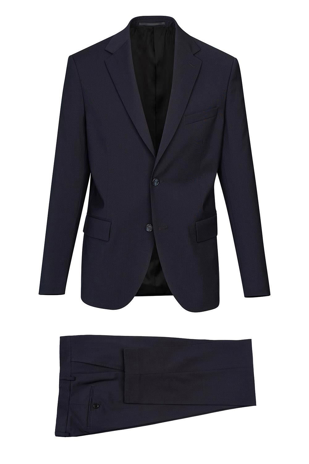 Costum slim conti bleumarin uni