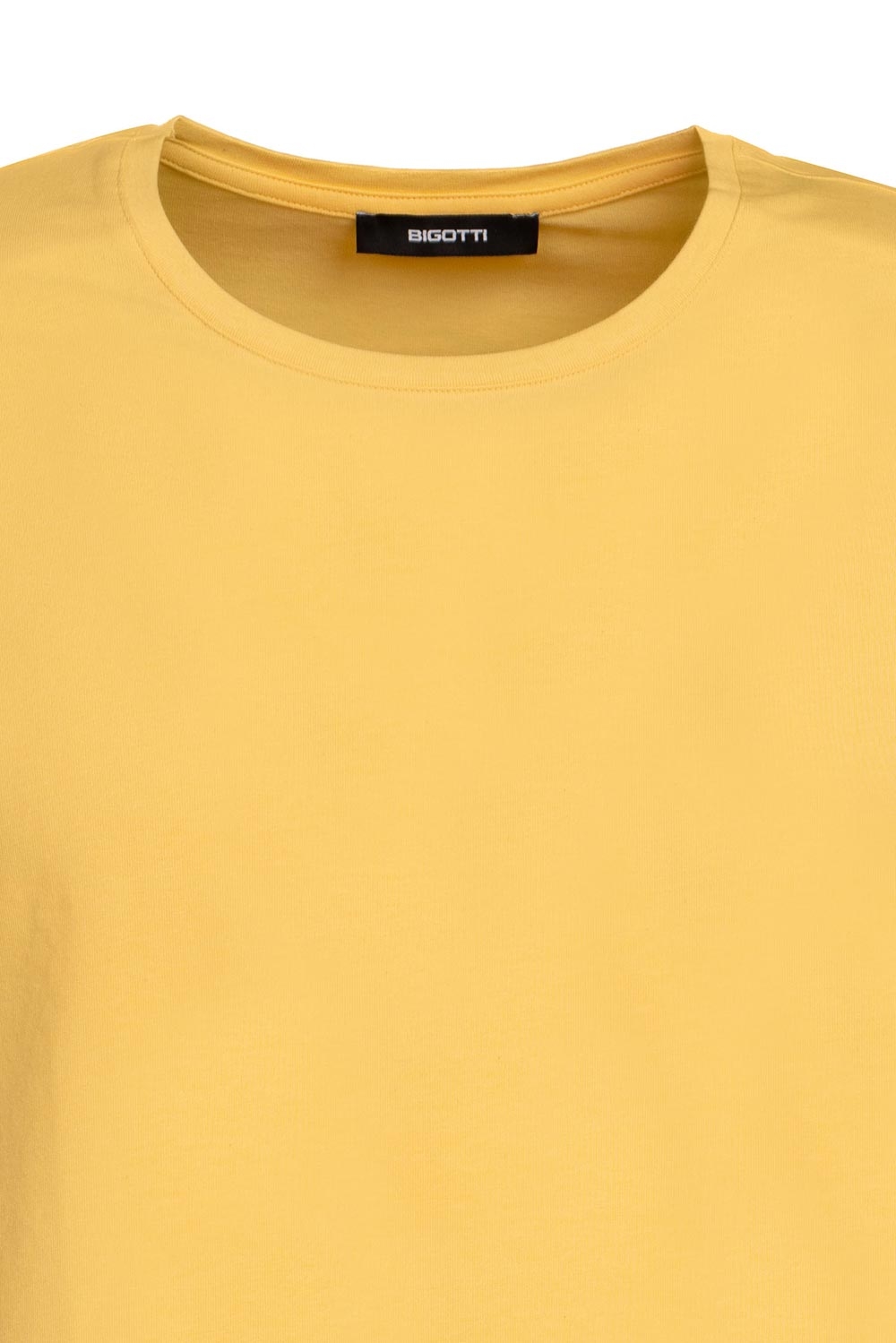 Tricou slim galben guler rotund