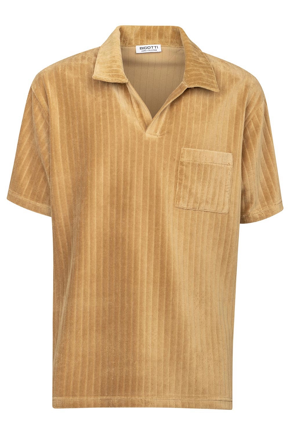 Tricou polo oversize bej uni