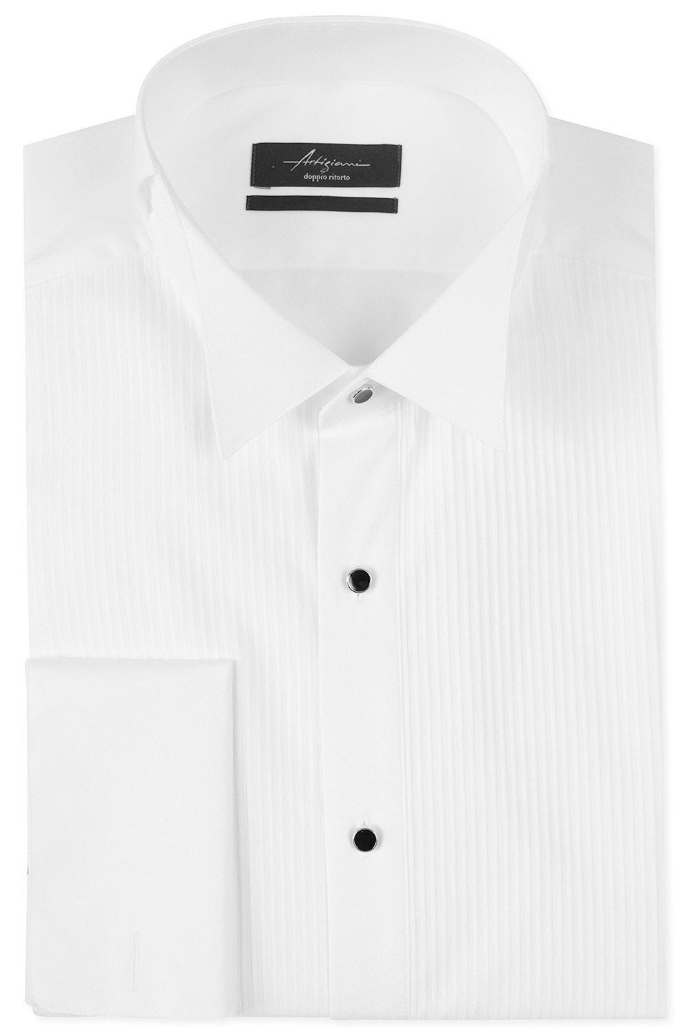 Camasa shaped alba cu plastron