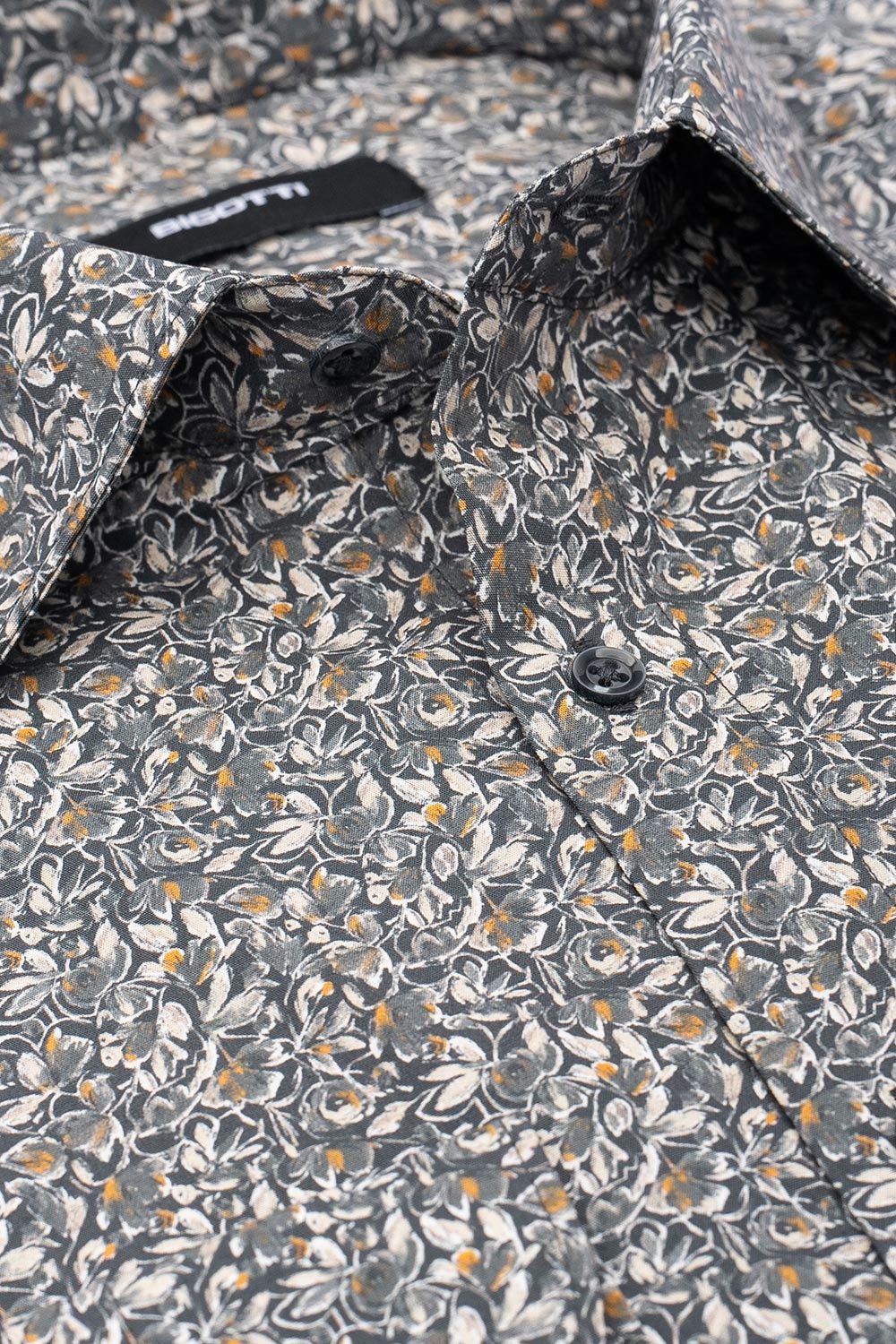 Camasa slim gri print floral