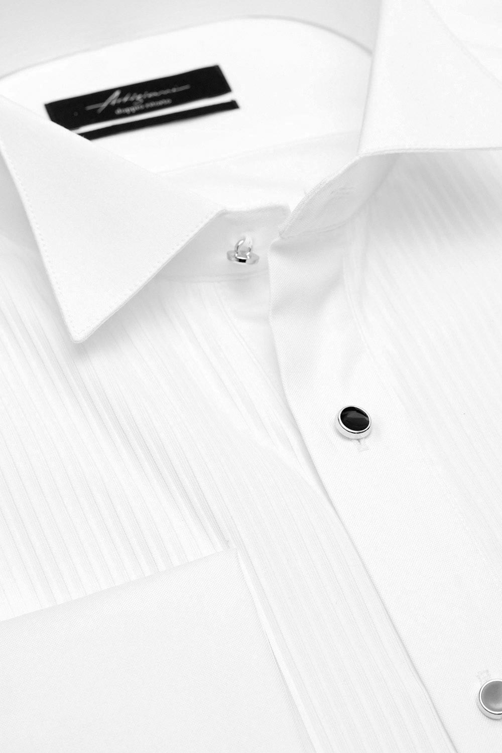 Camasa slim alba cu plastron