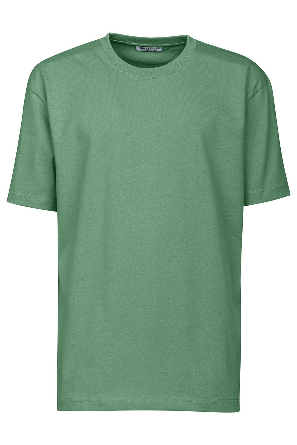 Tricou oversize verde guler rotund