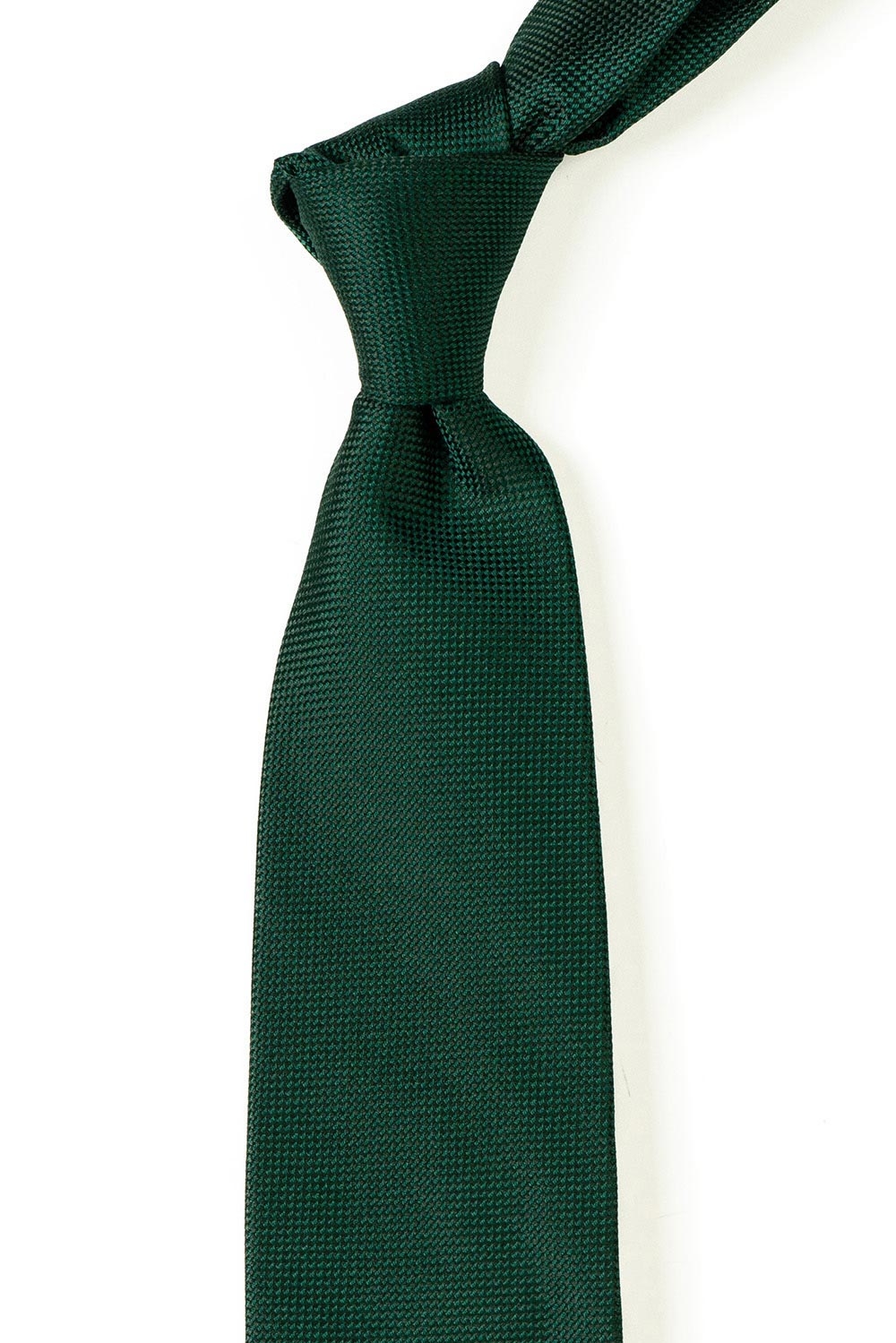 Cravata matase tesuta verde uni