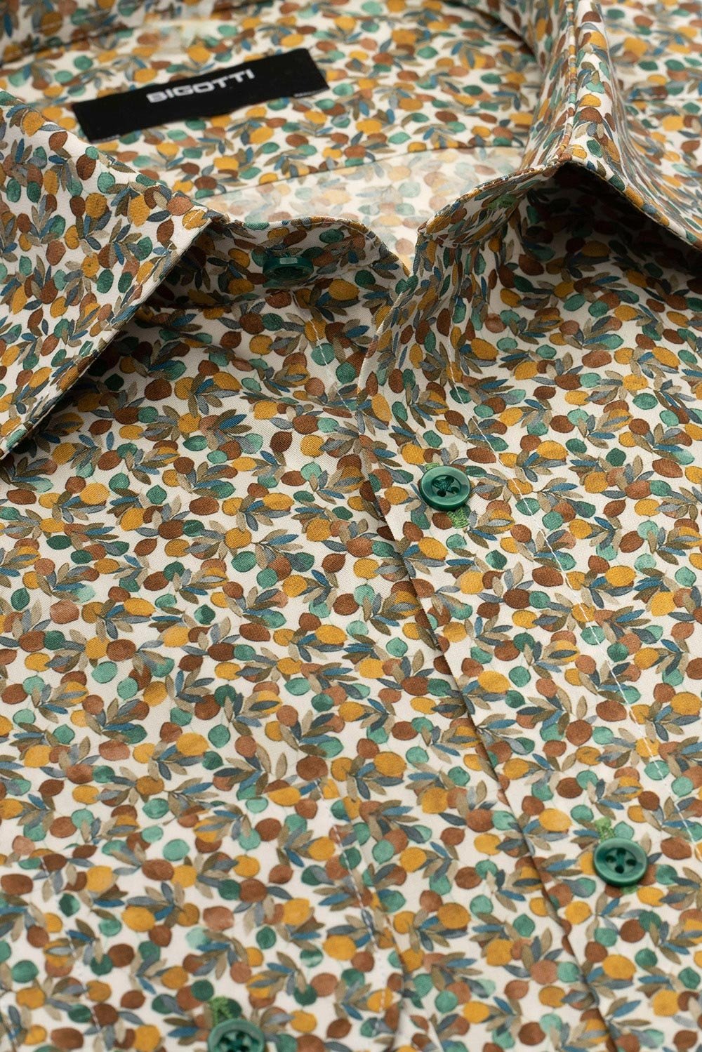 Camasa superslim alba print geometric