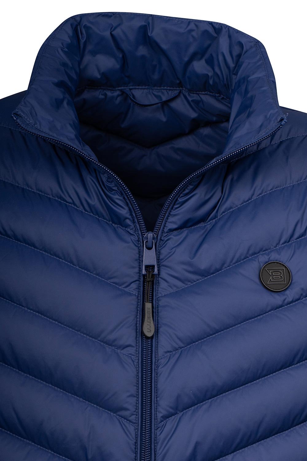 Vesta slim albastra uni cu puf