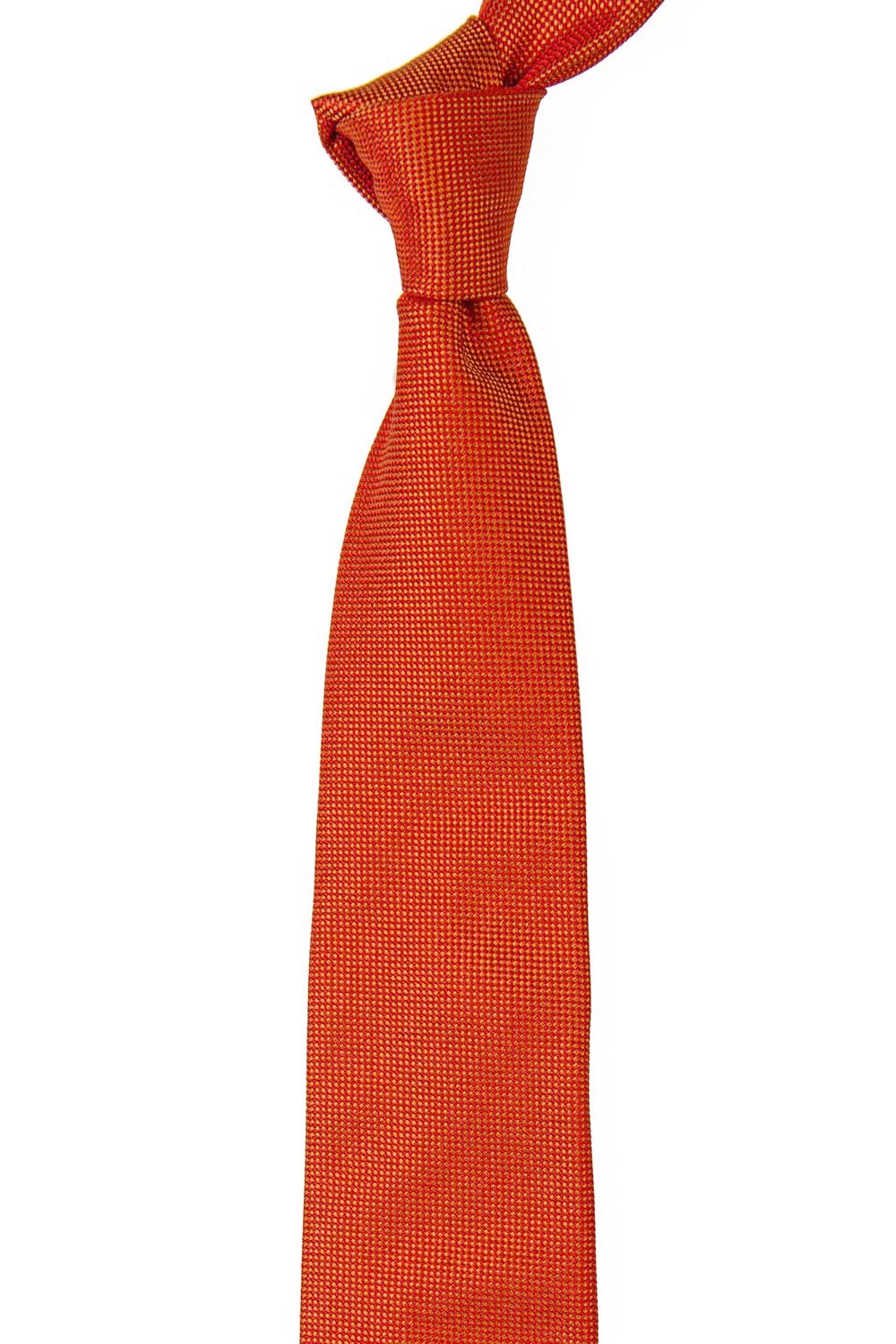 Cravata matase tesuta oranj uni