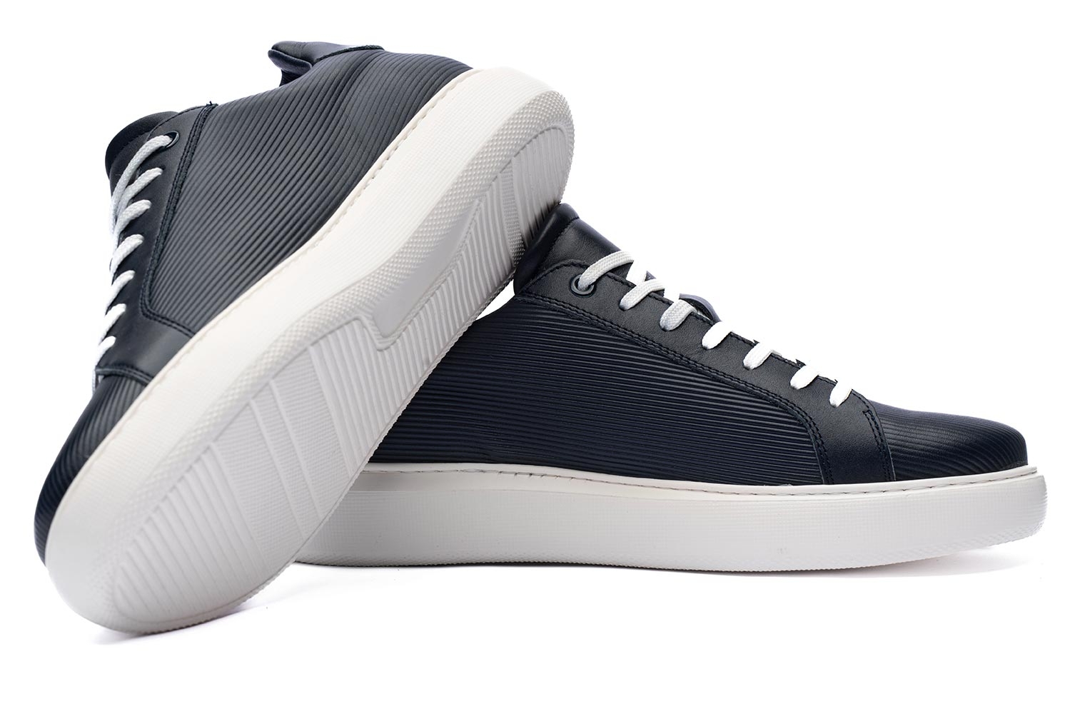 Sneakers bleumarin piele naturala