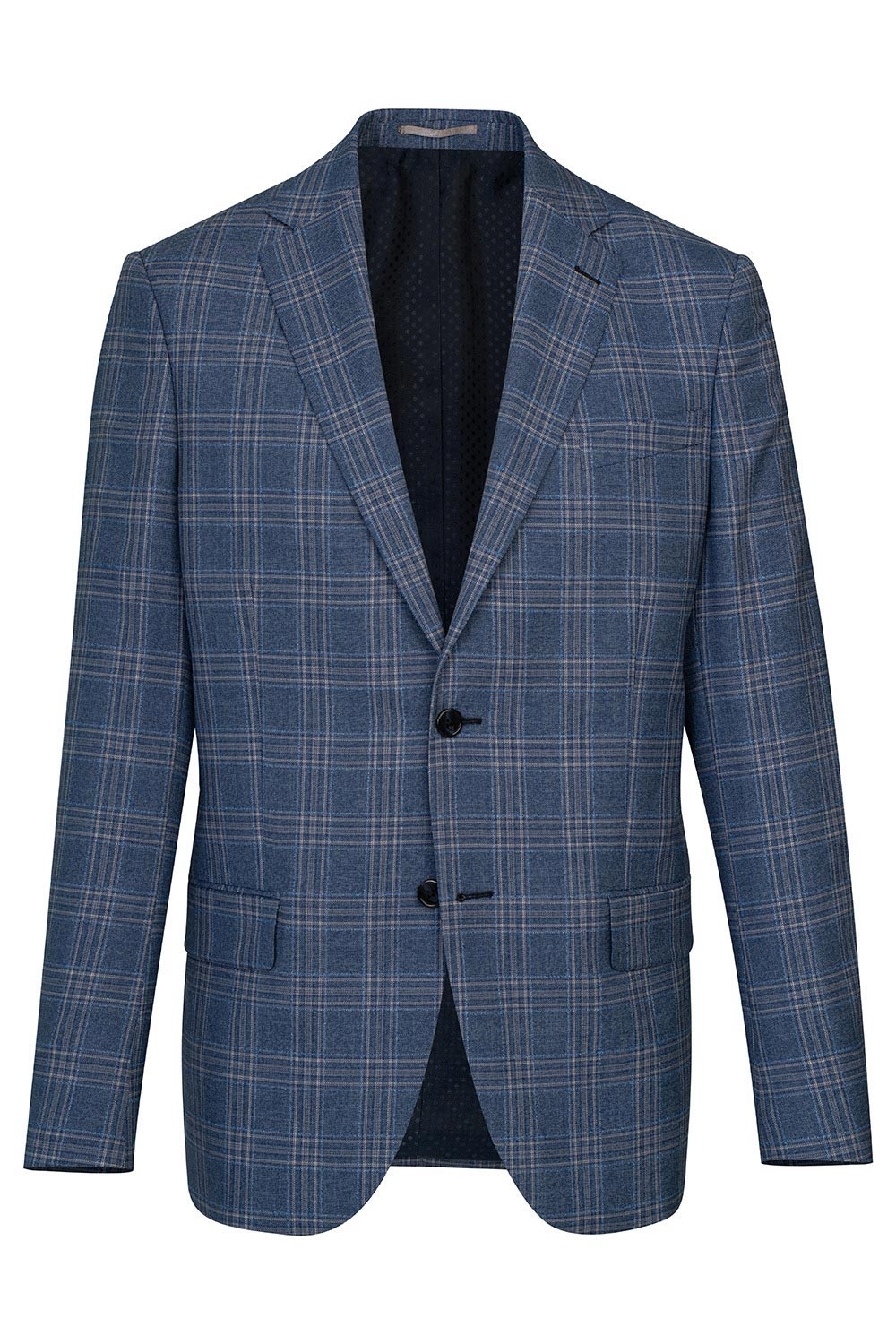 Sacou conti albastru in carouri