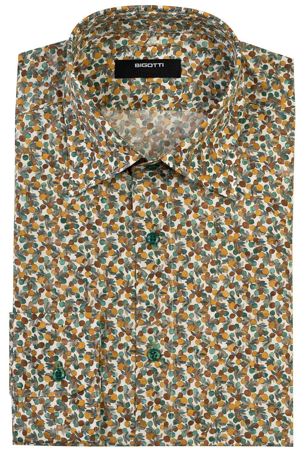 Camasa superslim alba print geometric