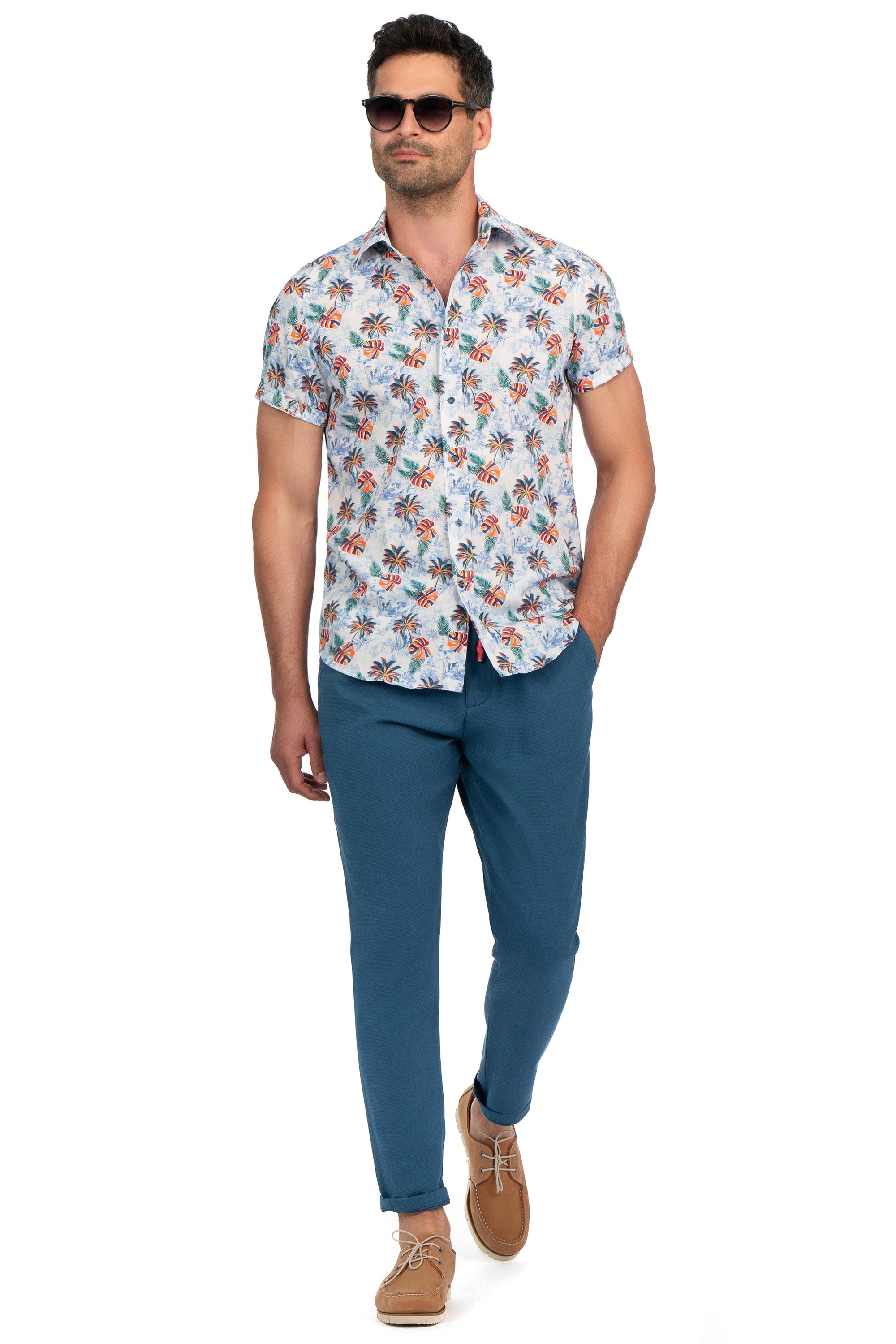 Pantaloni baggy albastri uni