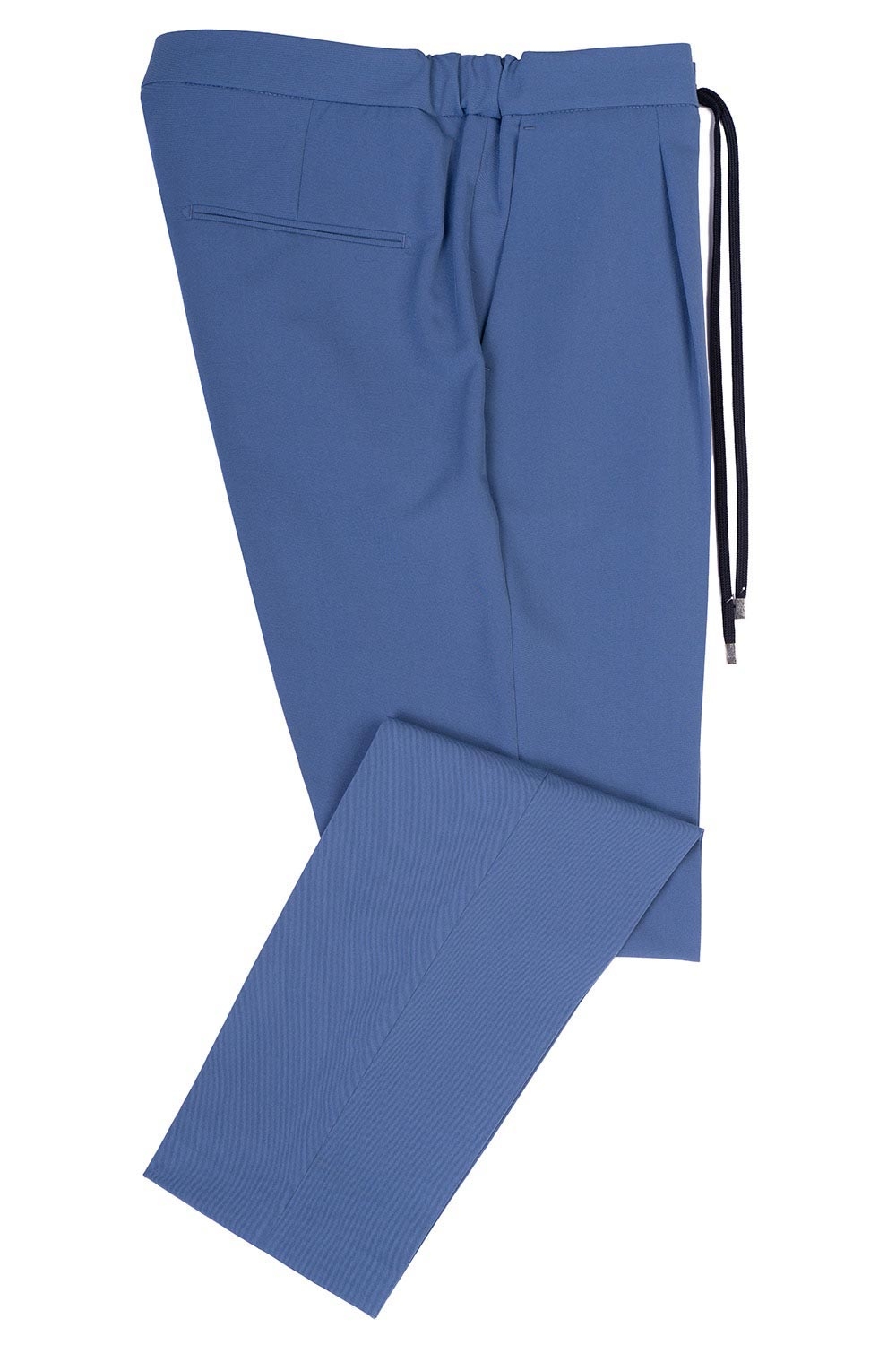 Pantaloni slim albastri uni