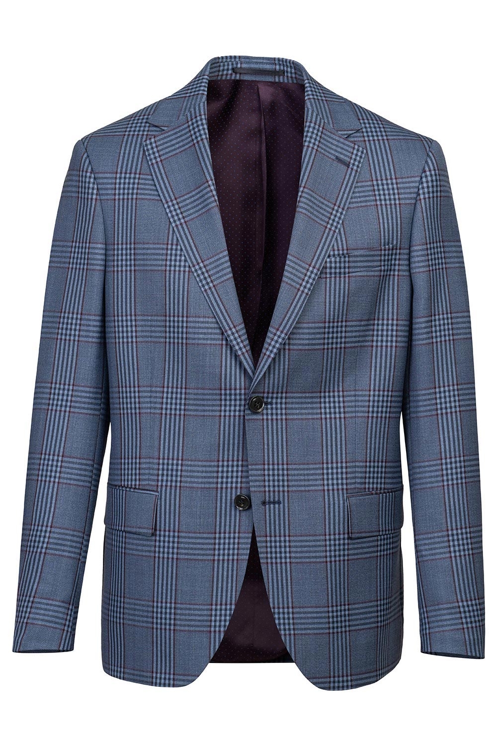 Sacou conti bleu in carouri