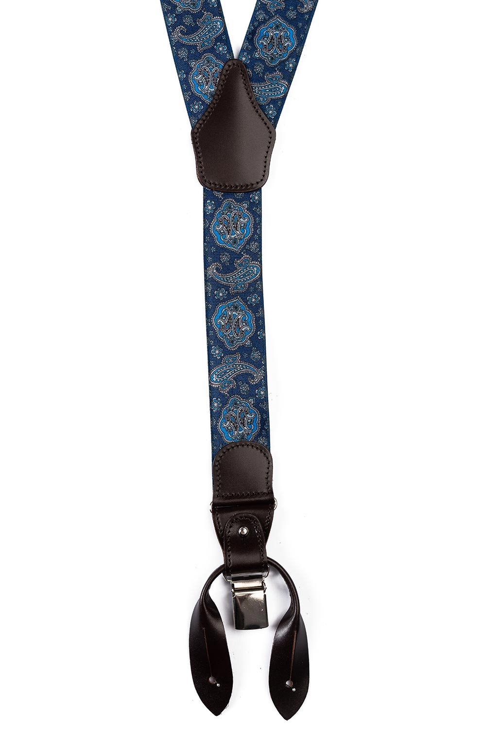 Bretele albastre print geometric