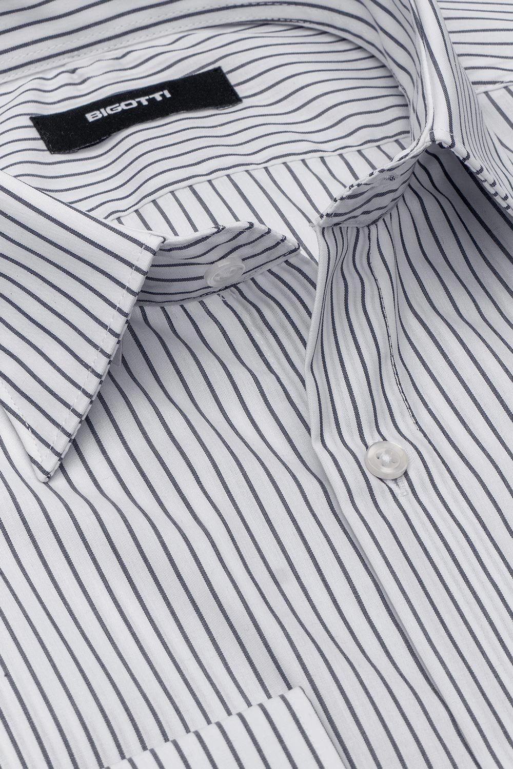 Camasa slim alba cu dungi