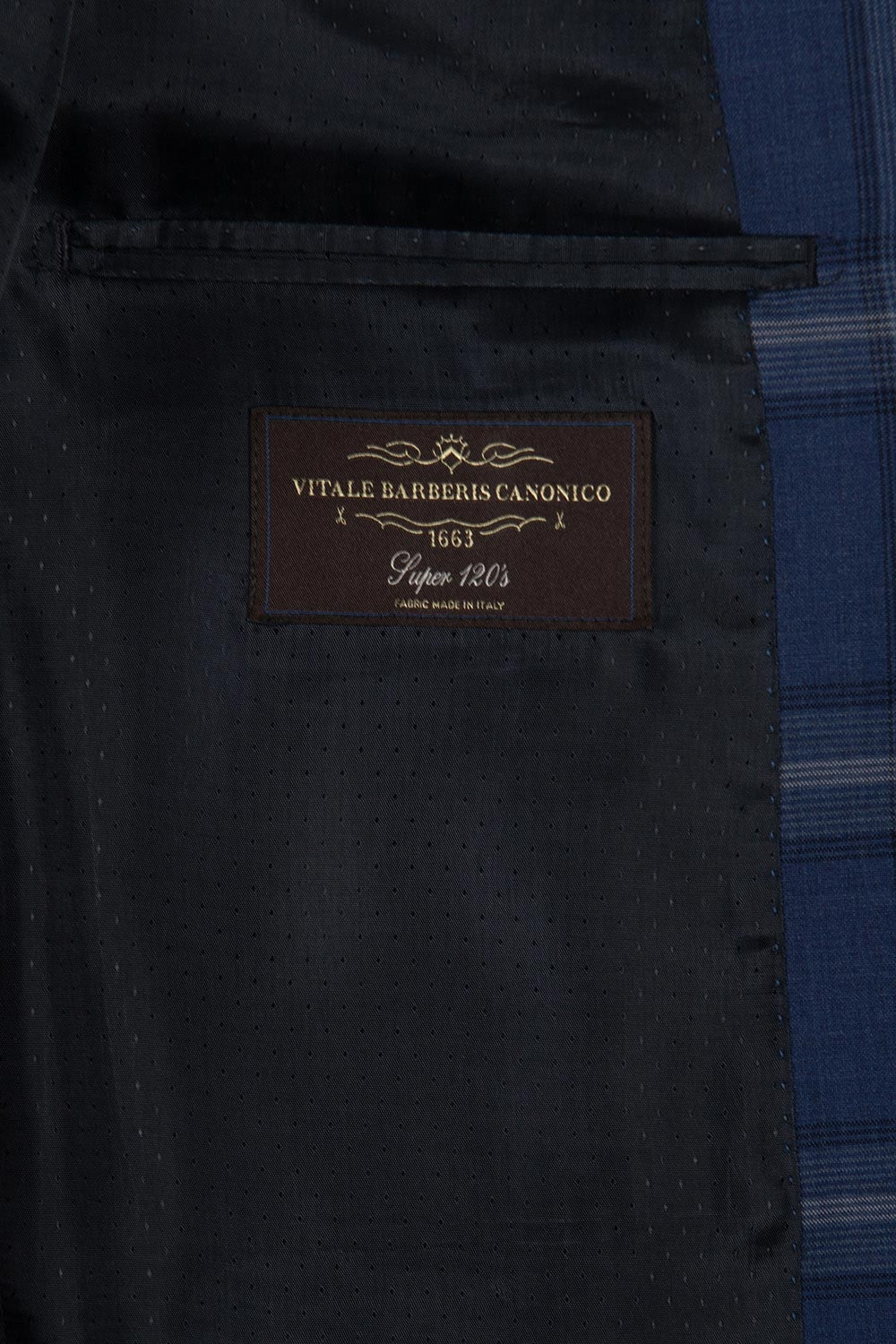 Sacou conti albastru in carouri