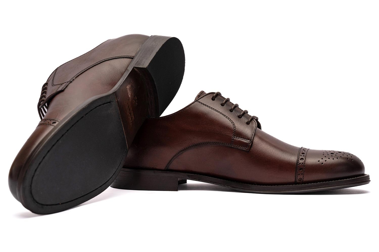 Pantofi maro piele naturala