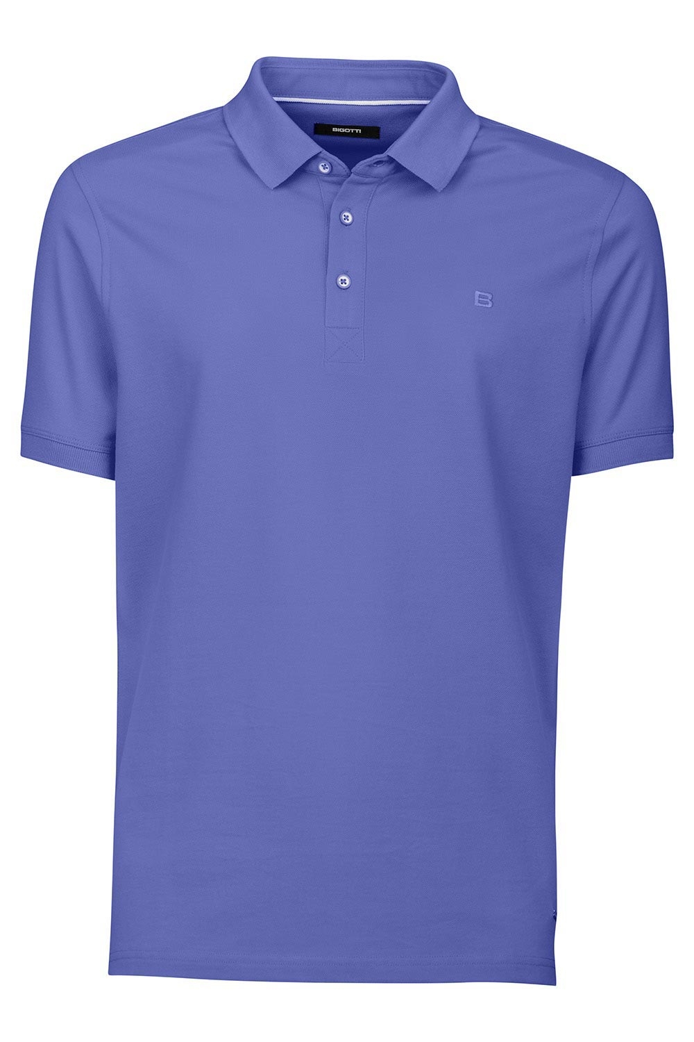 Tricou polo slim bleu uni