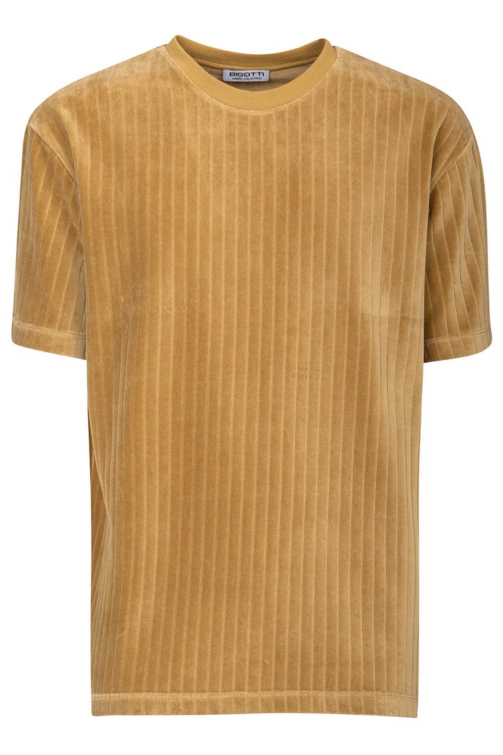 Tricou oversize bej guler rotund